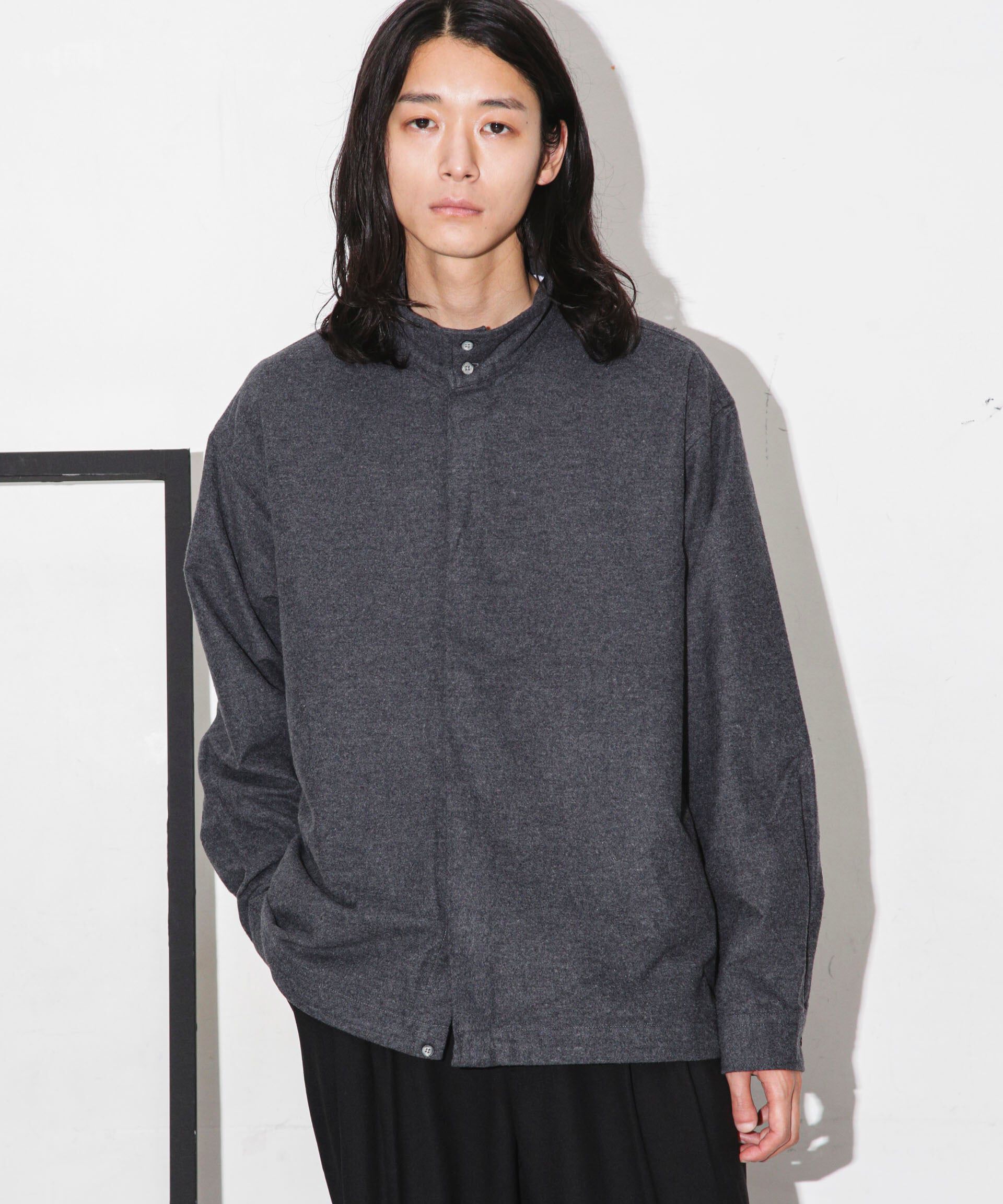 nano･universe「シャモアクロス スタンドカラーシャツ」|シャツ・ブラウス|