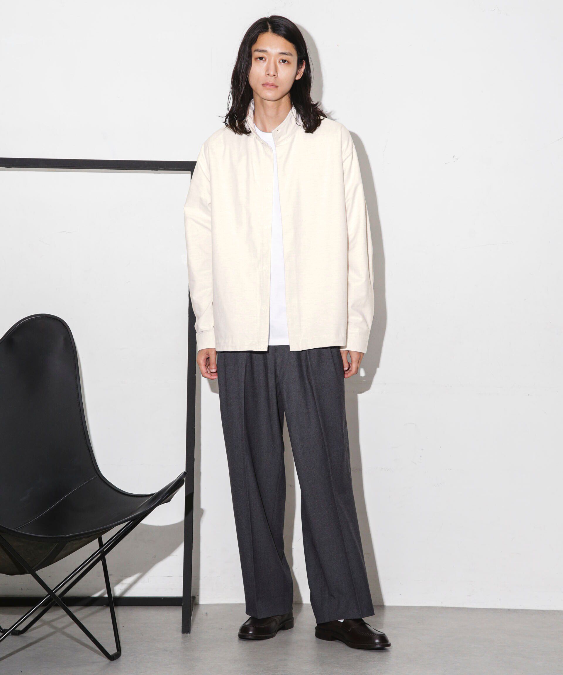 nano･universe「シャモアクロス スタンドカラーシャツ」|シャツ・ブラウス|