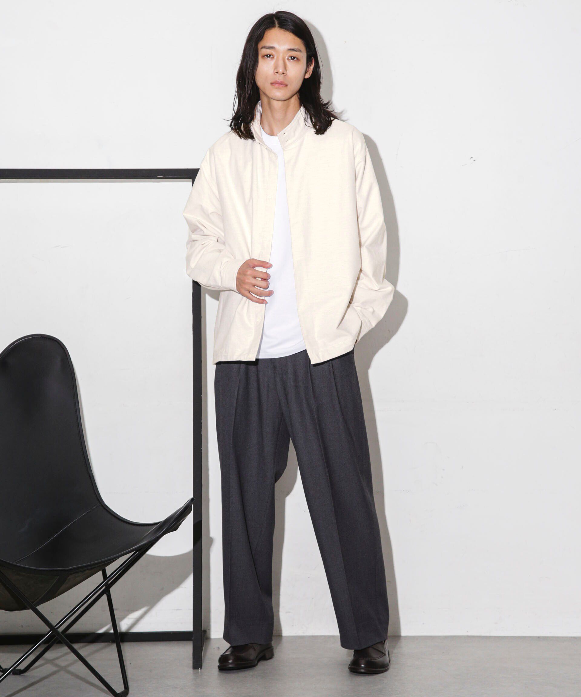 nano･universe「シャモアクロス スタンドカラーシャツ」|シャツ・ブラウス|