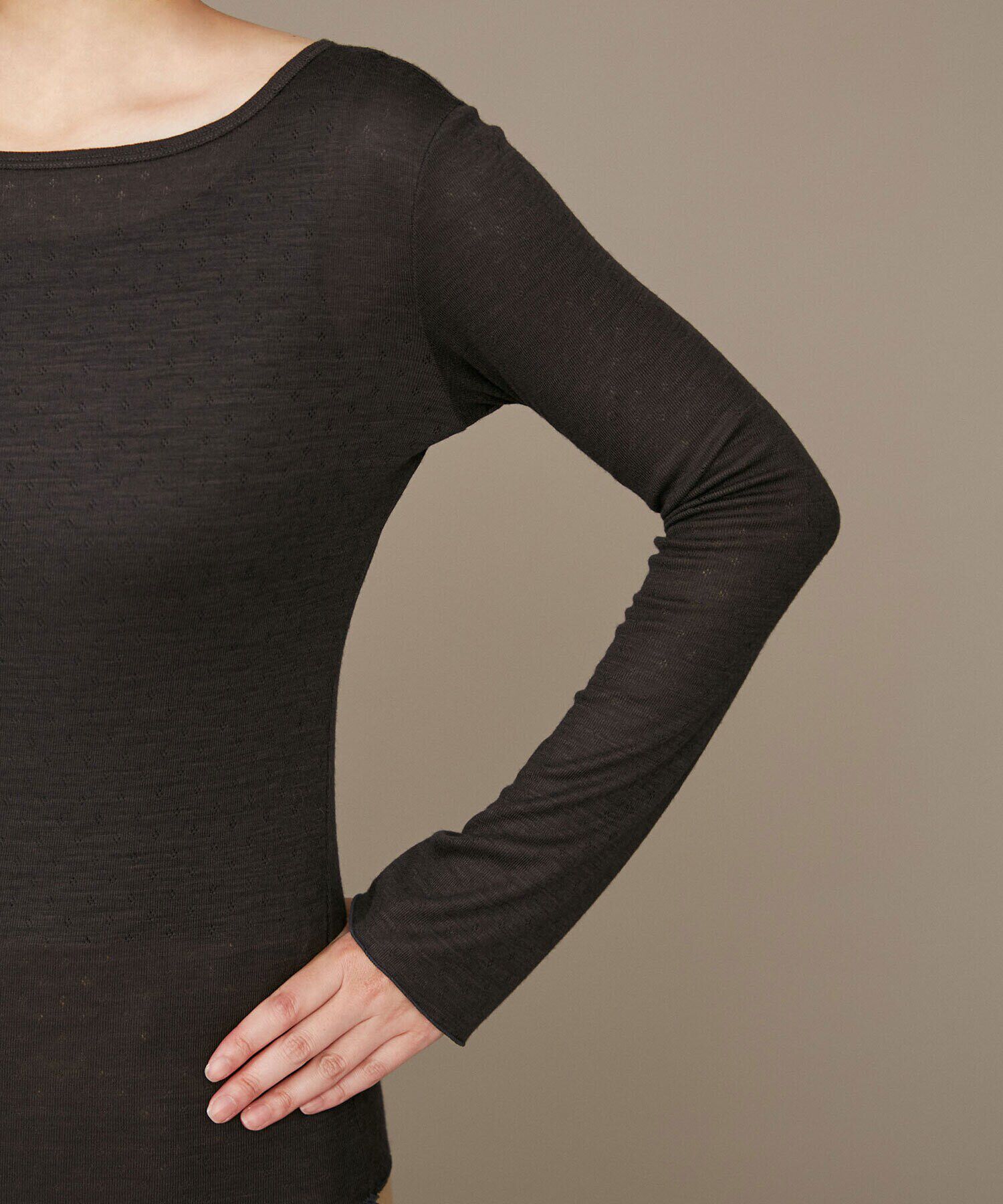 nano･universe「LB.01/ノスタルジックメッシュ フレアスリーブTシャツ 長袖」|Tシャツ・カットソー|