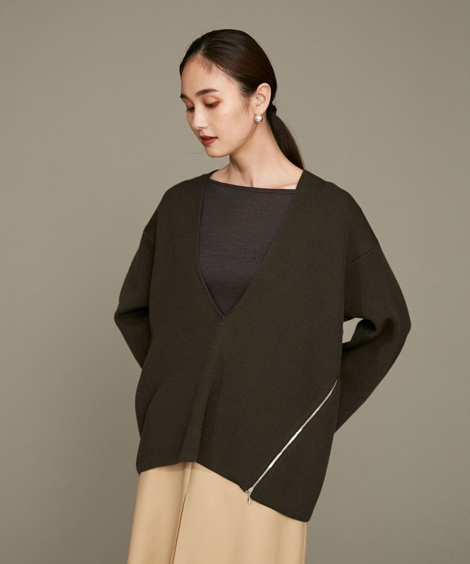 nano･universe「LB.01/ノスタルジックメッシュ フレアスリーブTシャツ 長袖」|Tシャツ・カットソー|