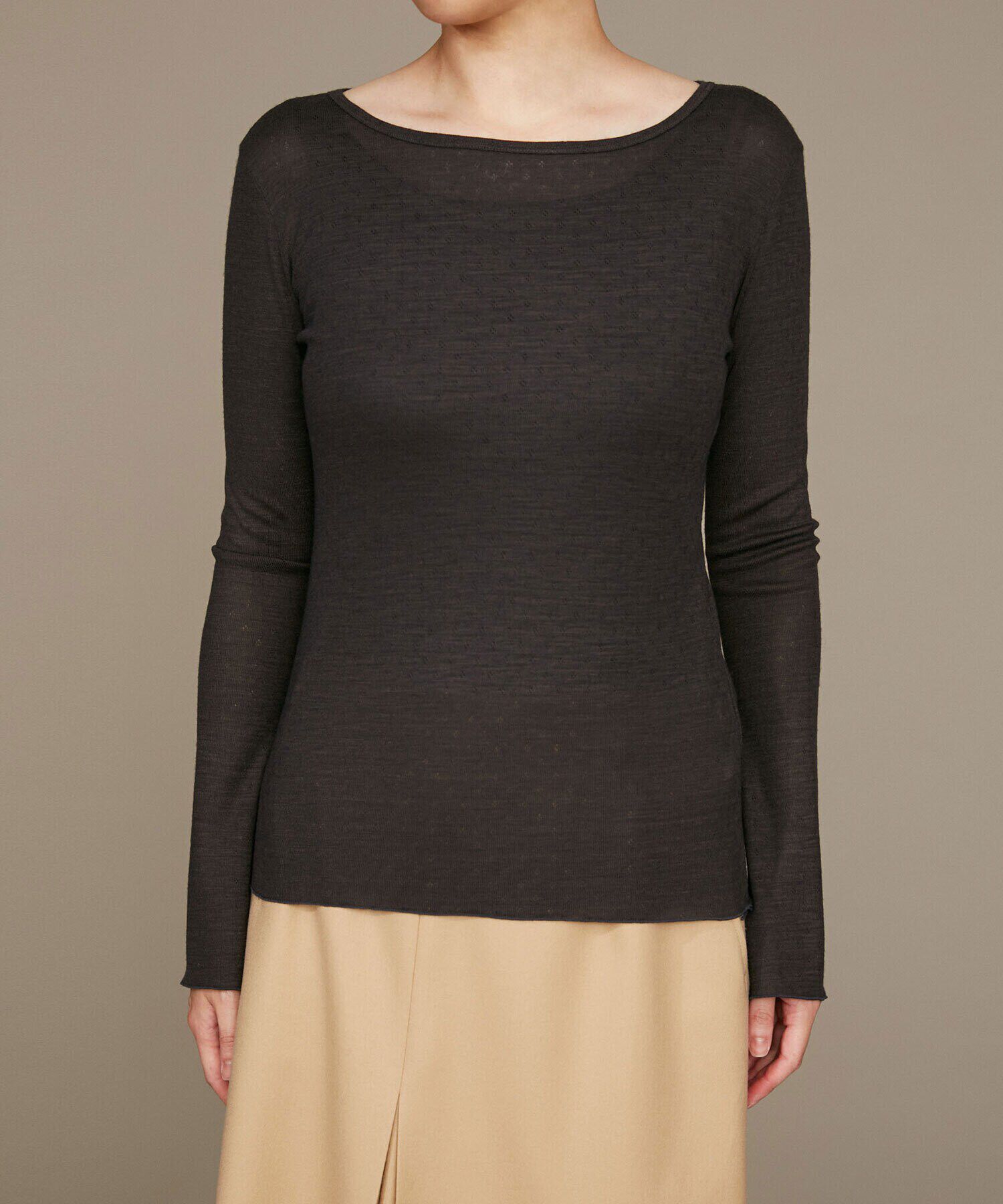 nano･universe「LB.01/ノスタルジックメッシュ フレアスリーブTシャツ 長袖」|Tシャツ・カットソー|