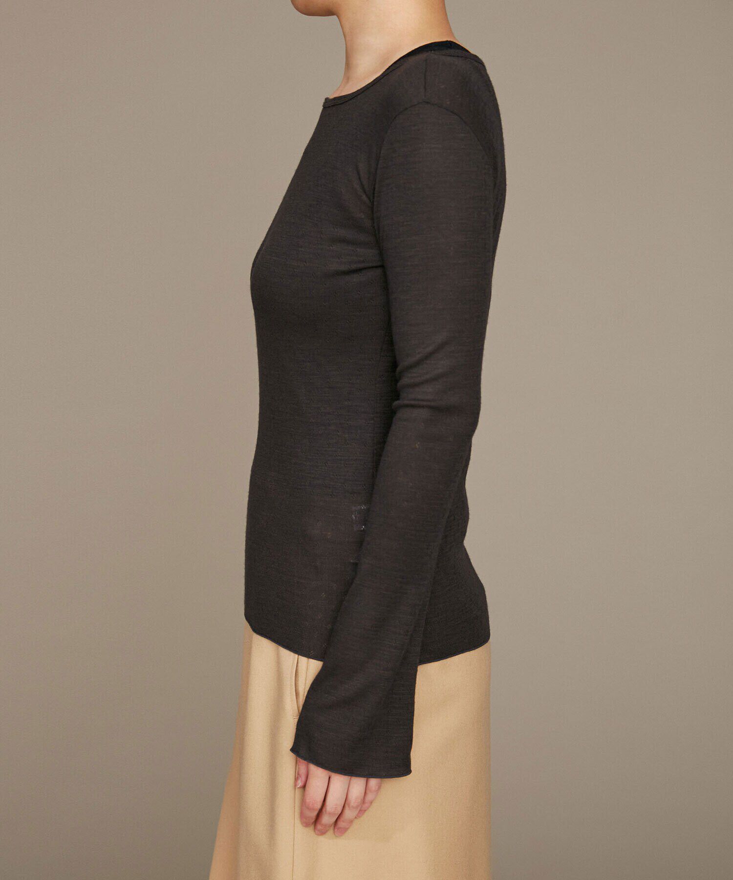 nano･universe「LB.01/ノスタルジックメッシュ フレアスリーブTシャツ 長袖」|Tシャツ・カットソー|