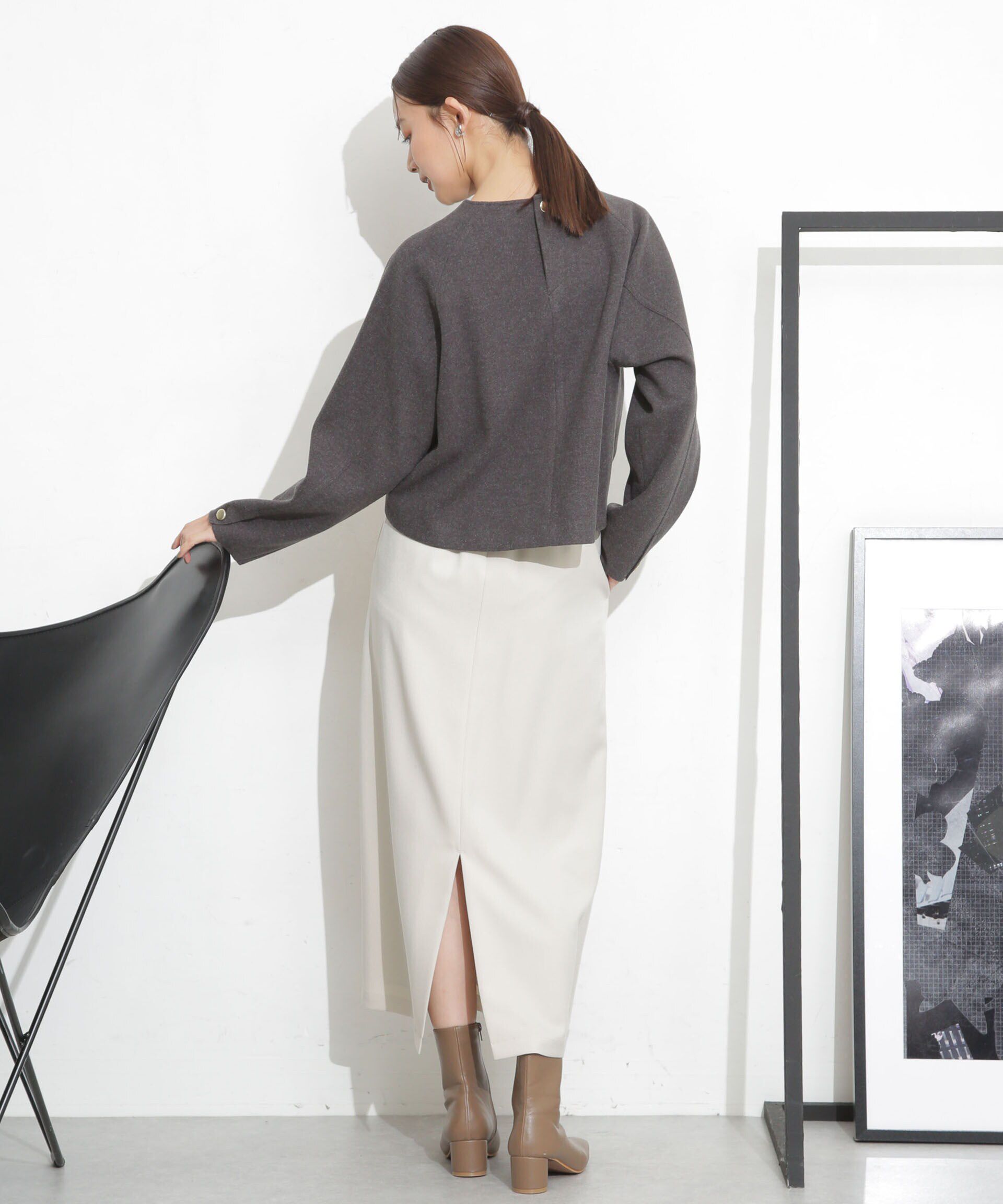 nano･universe「ニードルジャージーラグラントップス(セットアップ可)」|シャツ・ブラウス|