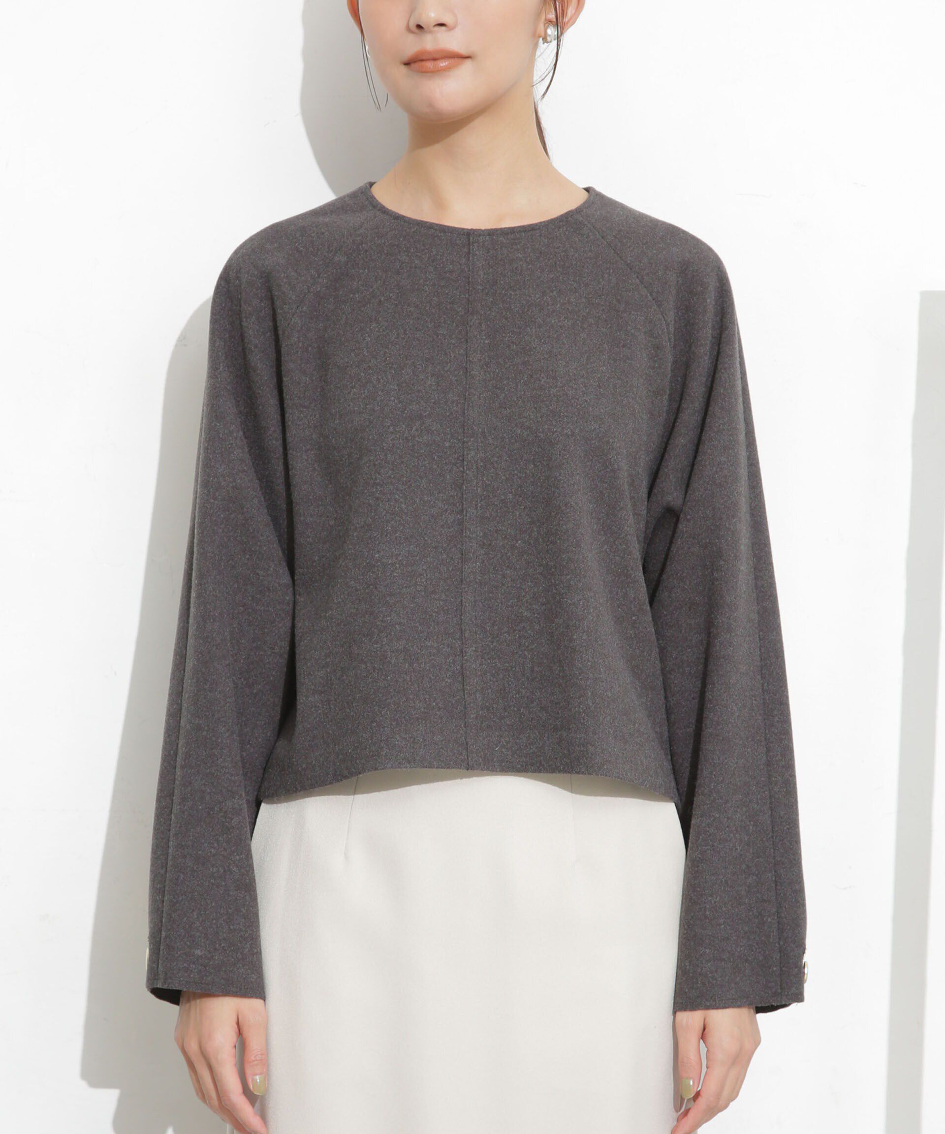 nano･universe「ニードルジャージーラグラントップス(セットアップ可)」|シャツ・ブラウス|