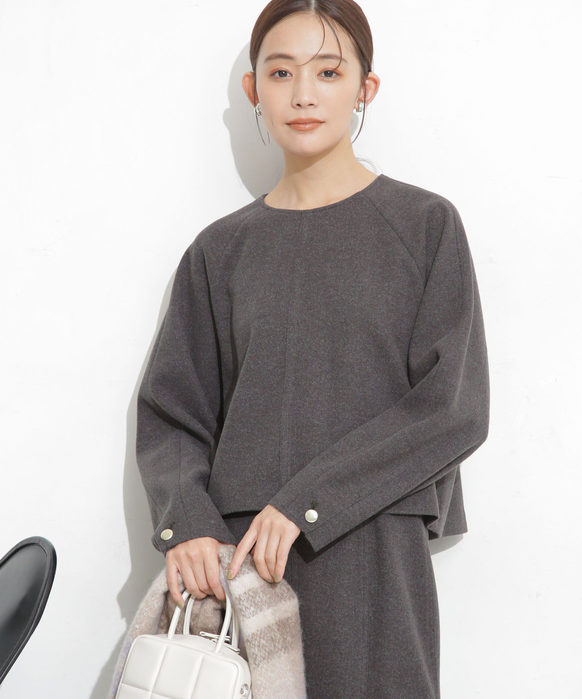 nano･universe「ニードルジャージーラグラントップス(セットアップ可)」|シャツ・ブラウス|