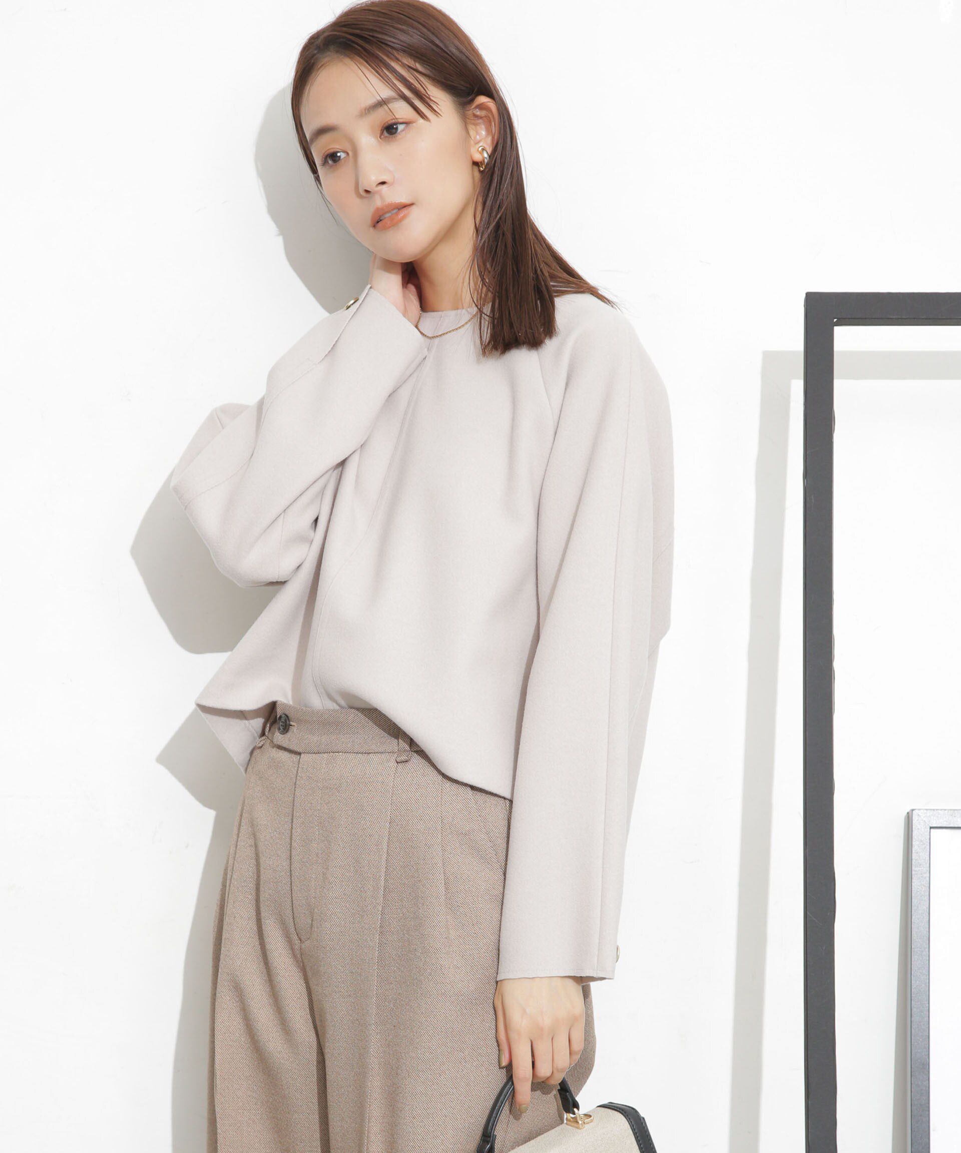 nano･universe「ニードルジャージーラグラントップス(セットアップ可)」|シャツ・ブラウス|