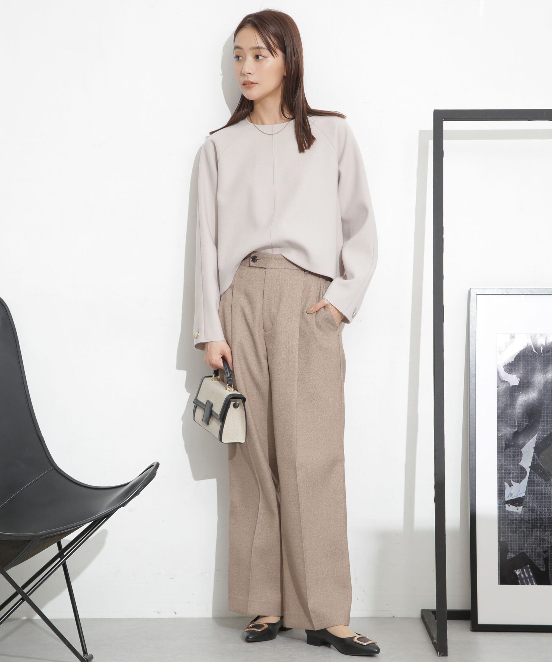 nano･universe「ニードルジャージーラグラントップス(セットアップ可)」|シャツ・ブラウス|