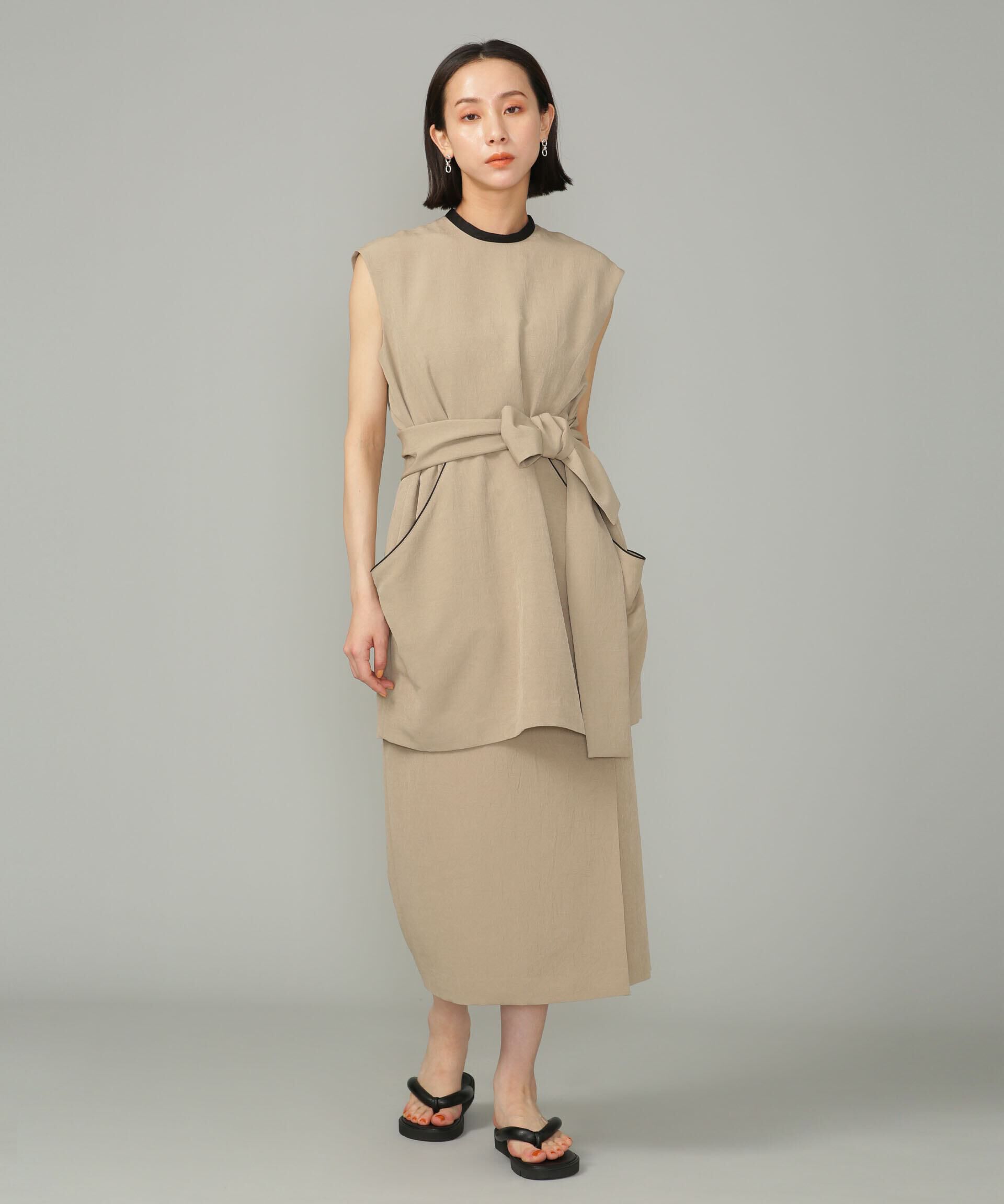 nano･universe「スラブワッシャー　配色トリミングミニワンピース」|ワンピース|