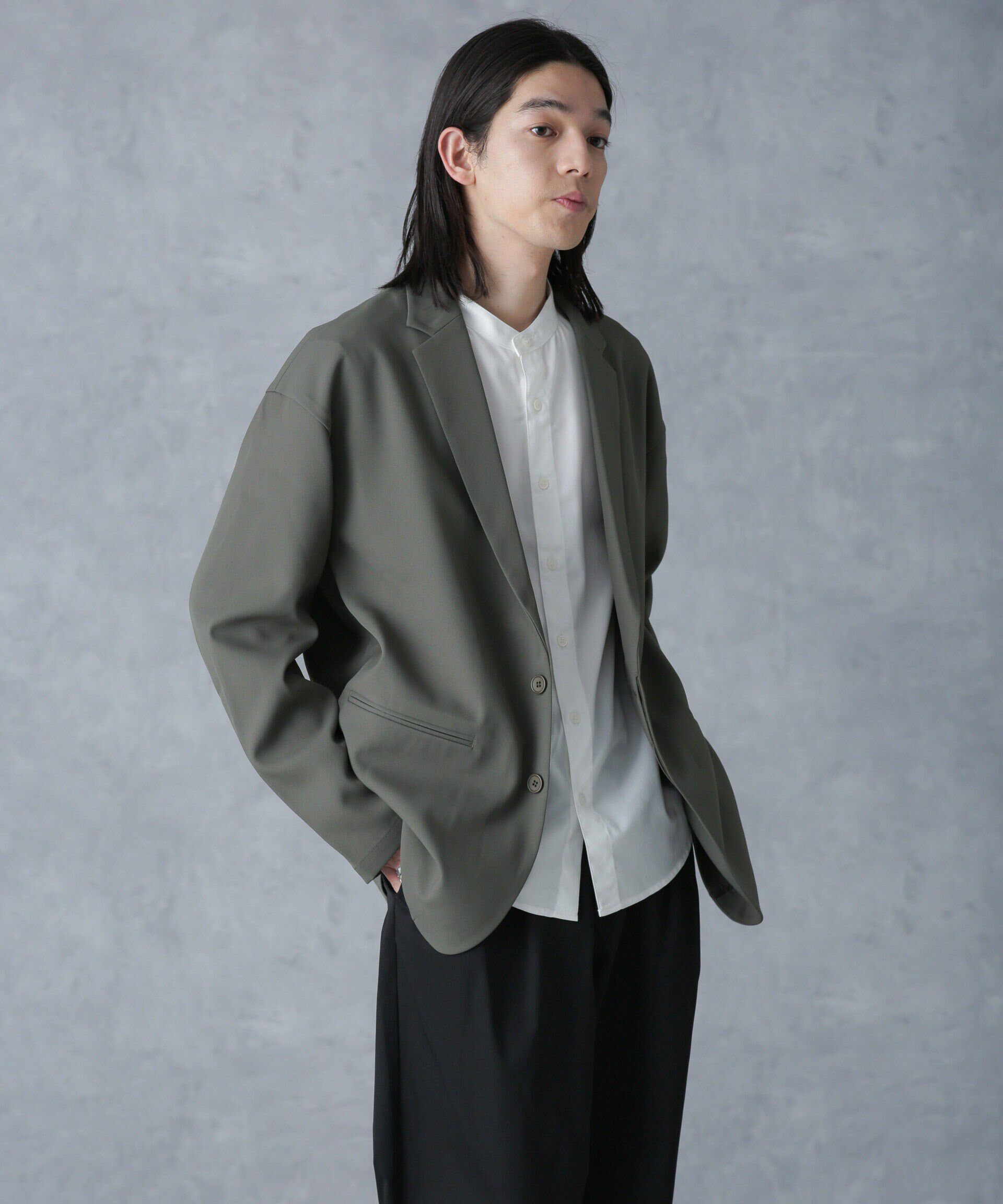 nano･universe「ストレッチツイルワイドジャケット(セットアップ可)」|テーラードジャケット|