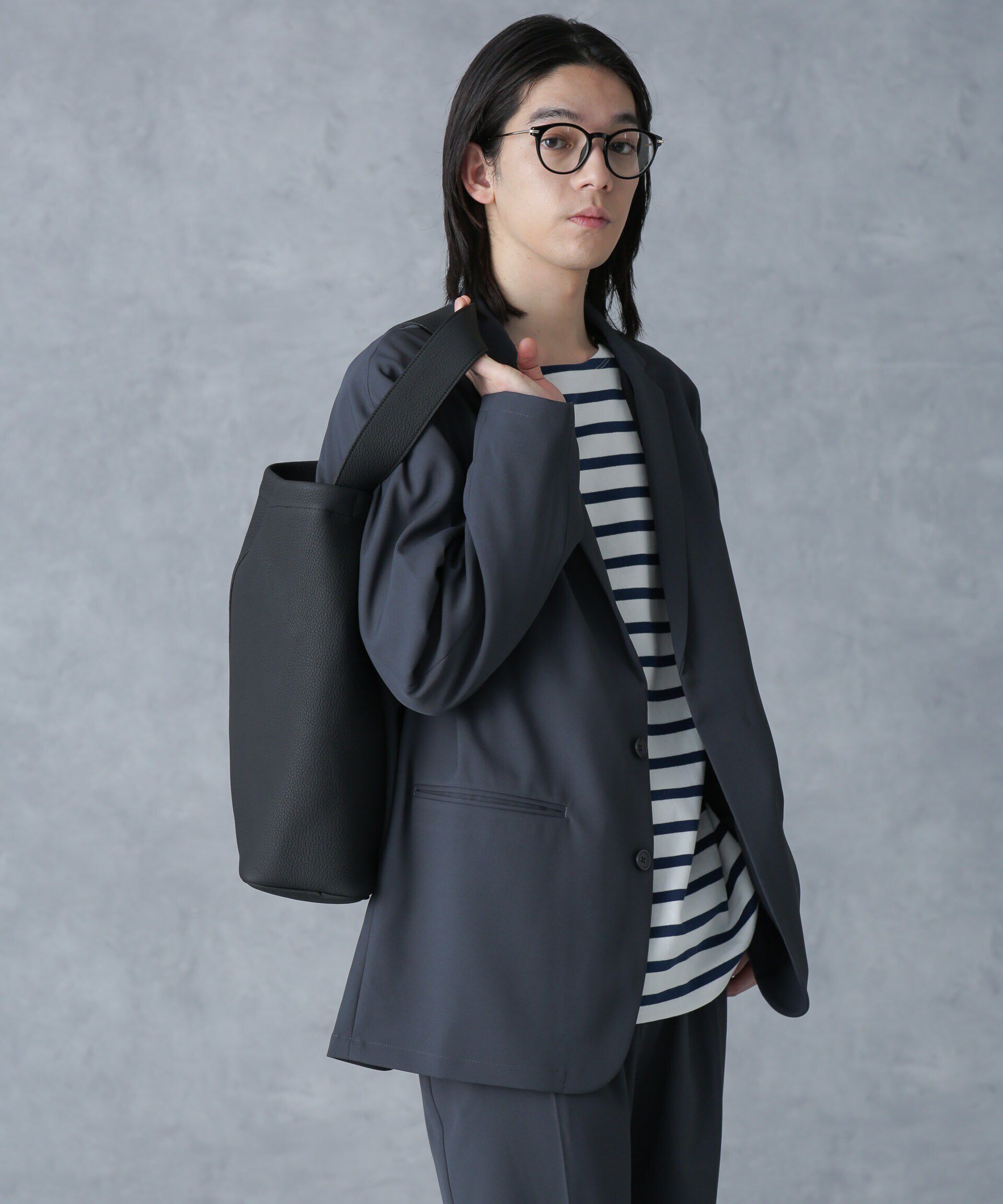 nano･universe「ストレッチツイルワイドジャケット(セットアップ可)」|テーラードジャケット|