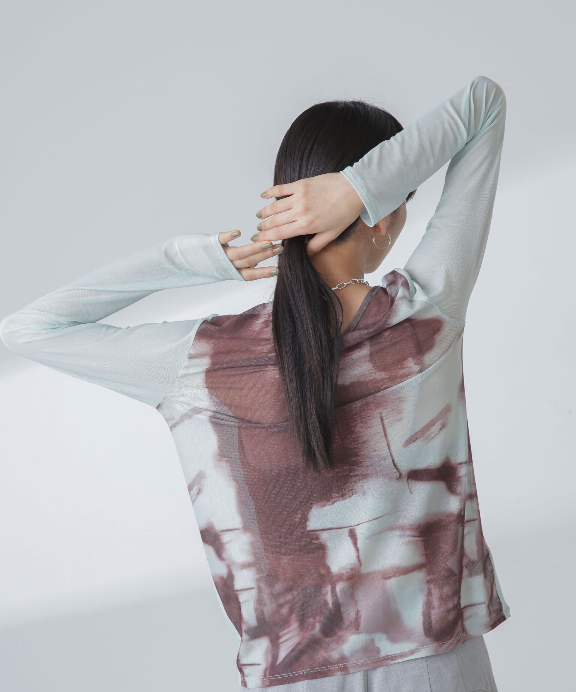 nano･universe「ストレッチチュール 前後2wayシアートップス」|シャツ・ブラウス|