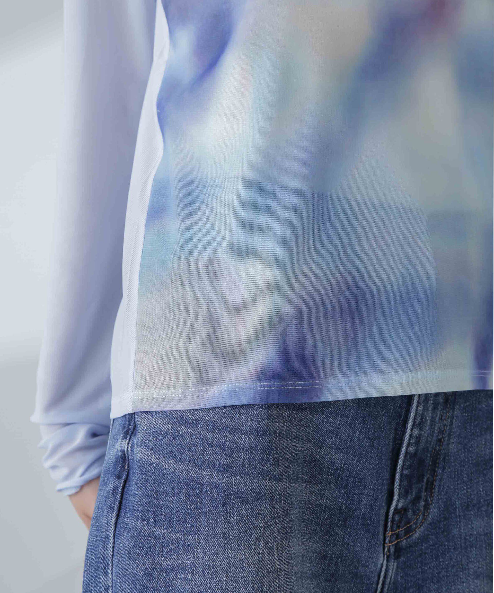 nano･universe「ストレッチチュール 前後2wayシアートップス」|シャツ・ブラウス|