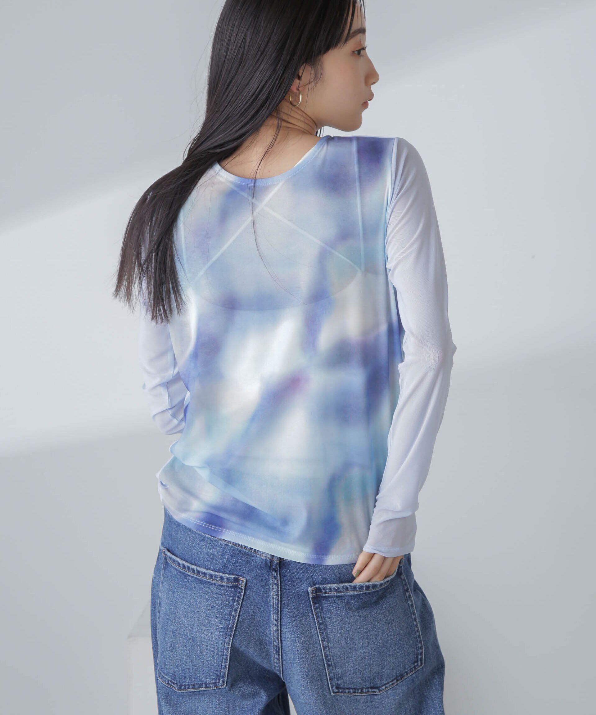 nano･universe「ストレッチチュール 前後2wayシアートップス」|シャツ・ブラウス|