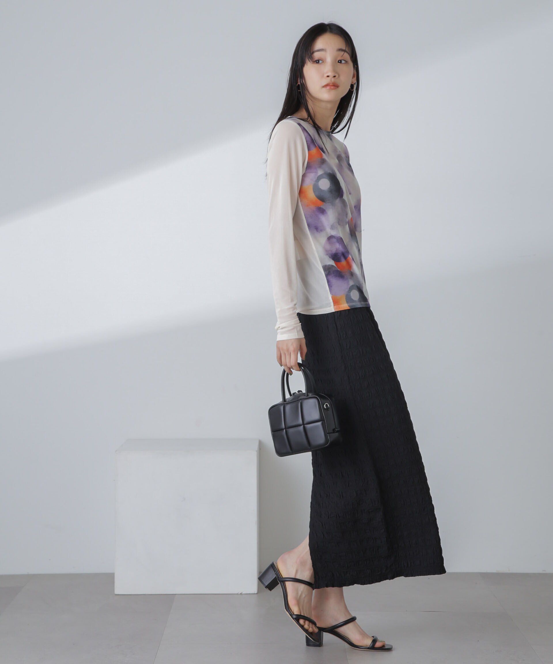 nano･universe「ストレッチチュール 前後2wayシアートップス」|シャツ・ブラウス|