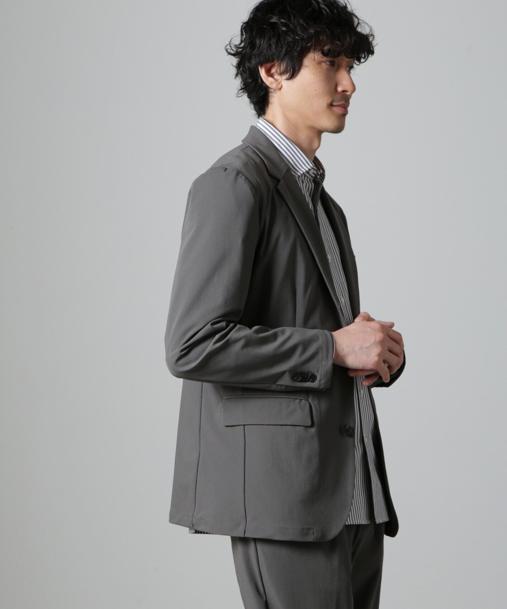 nano･universe「「Damerino」ナイロンストレッチトリコットセットアップ」|スーツ|