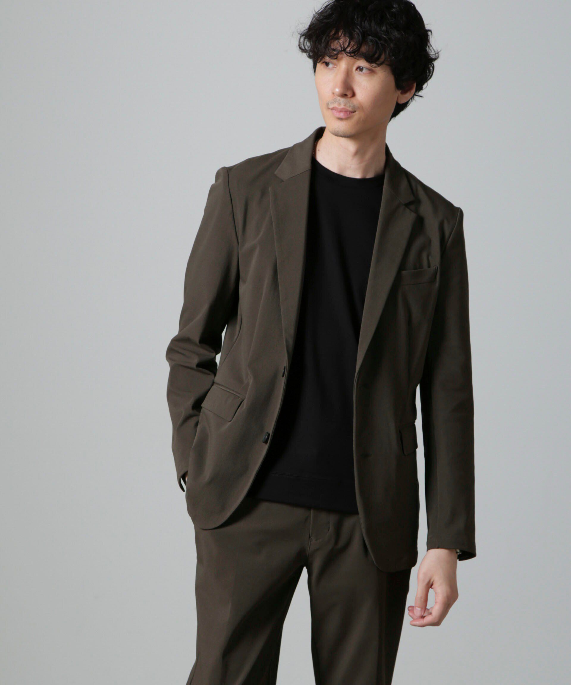 nano･universe「「Damerino」ナイロンストレッチトリコットセットアップ」|スーツ|ブラウン