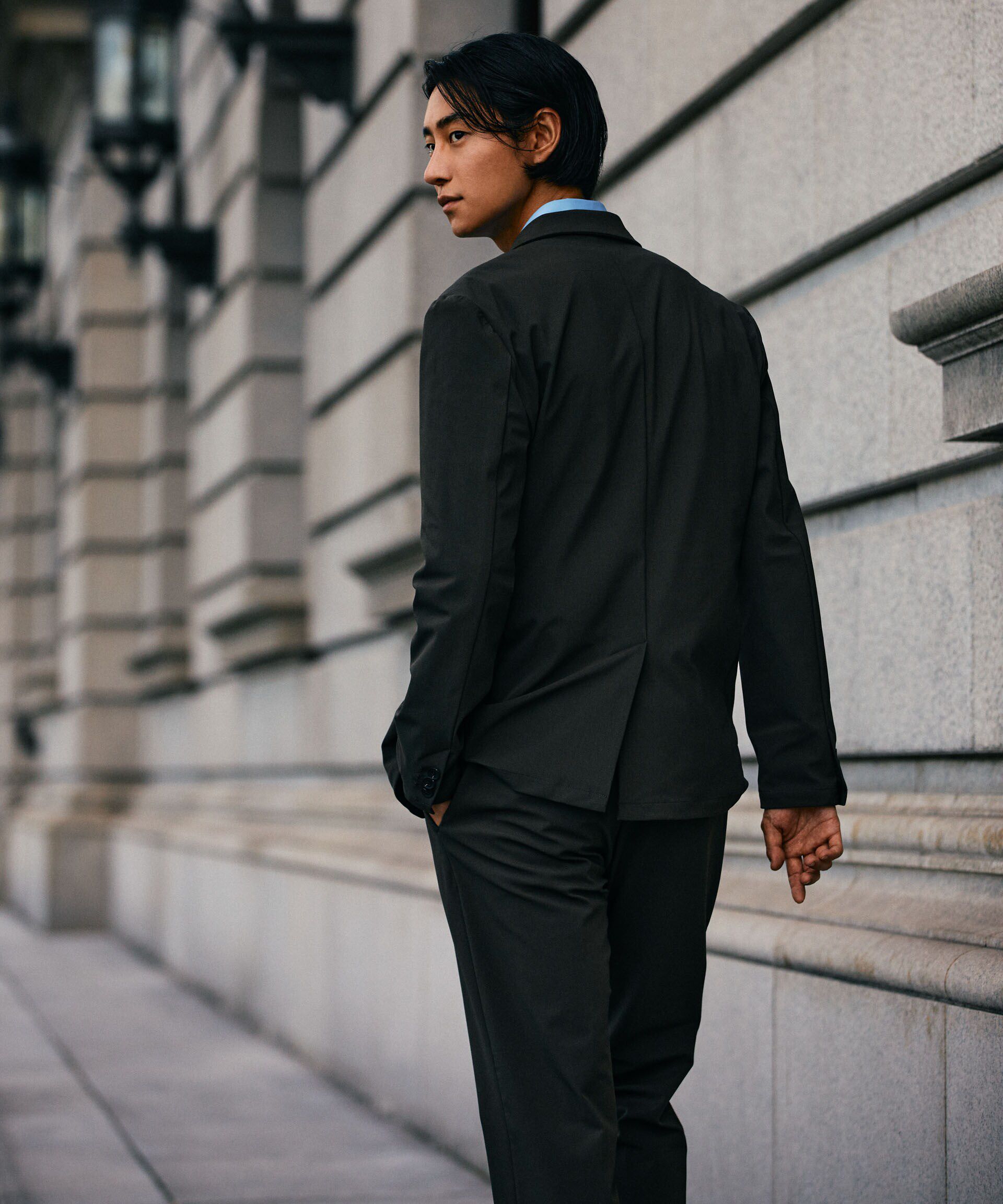 nano･universe「「Damerino」ナイロンストレッチトリコットセットアップ」|スーツ|