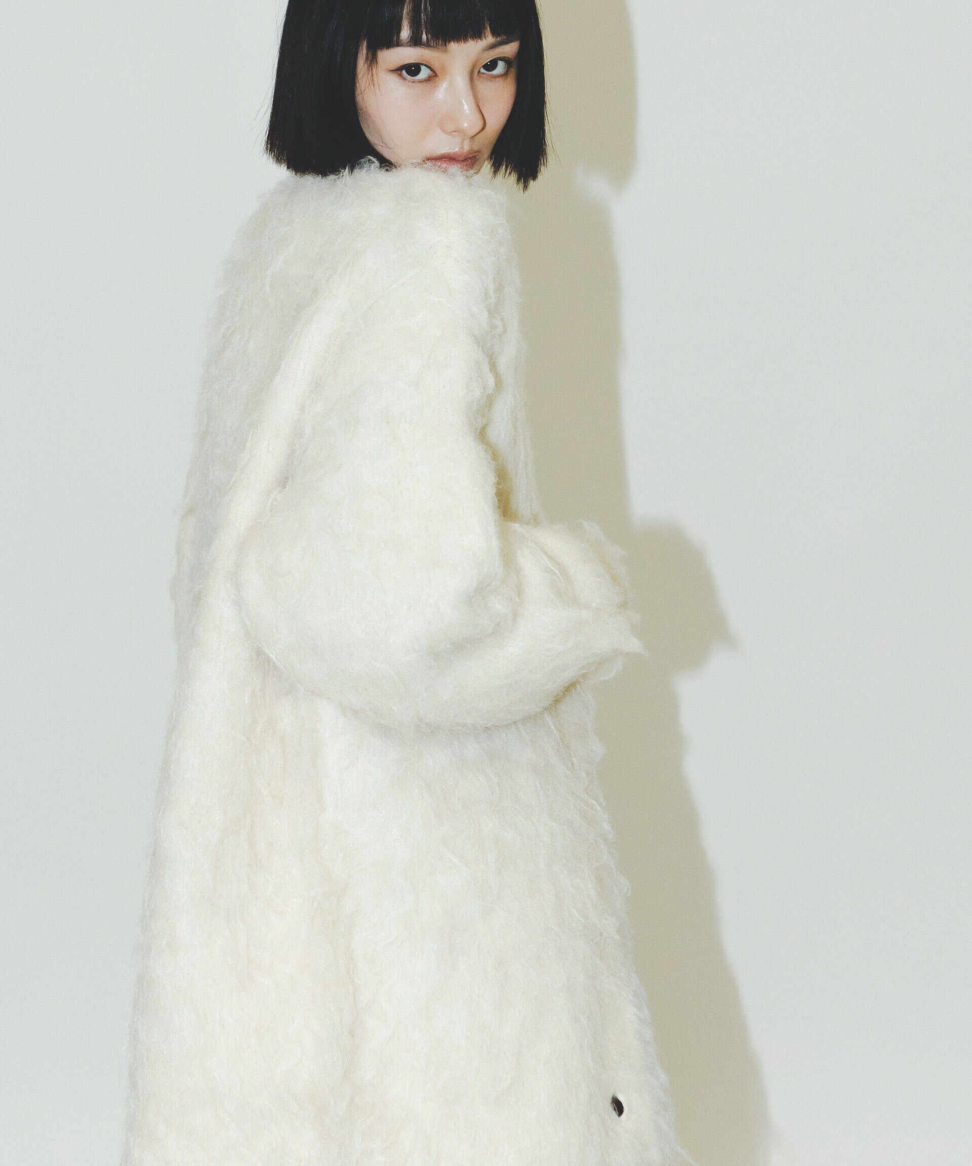 nano･universe「ロングシャギーニットカーディガン」|ニット・セーター|アイボリー7