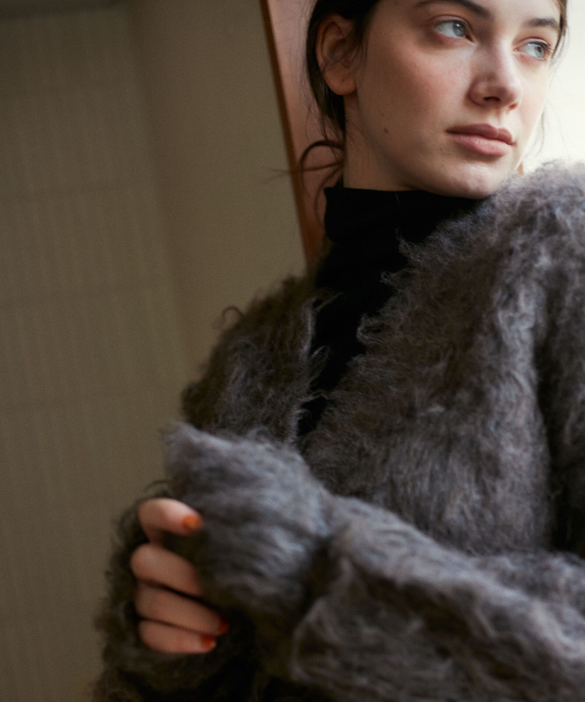 nano･universe「ロングシャギーニットカーディガン」|ニット・セーター|