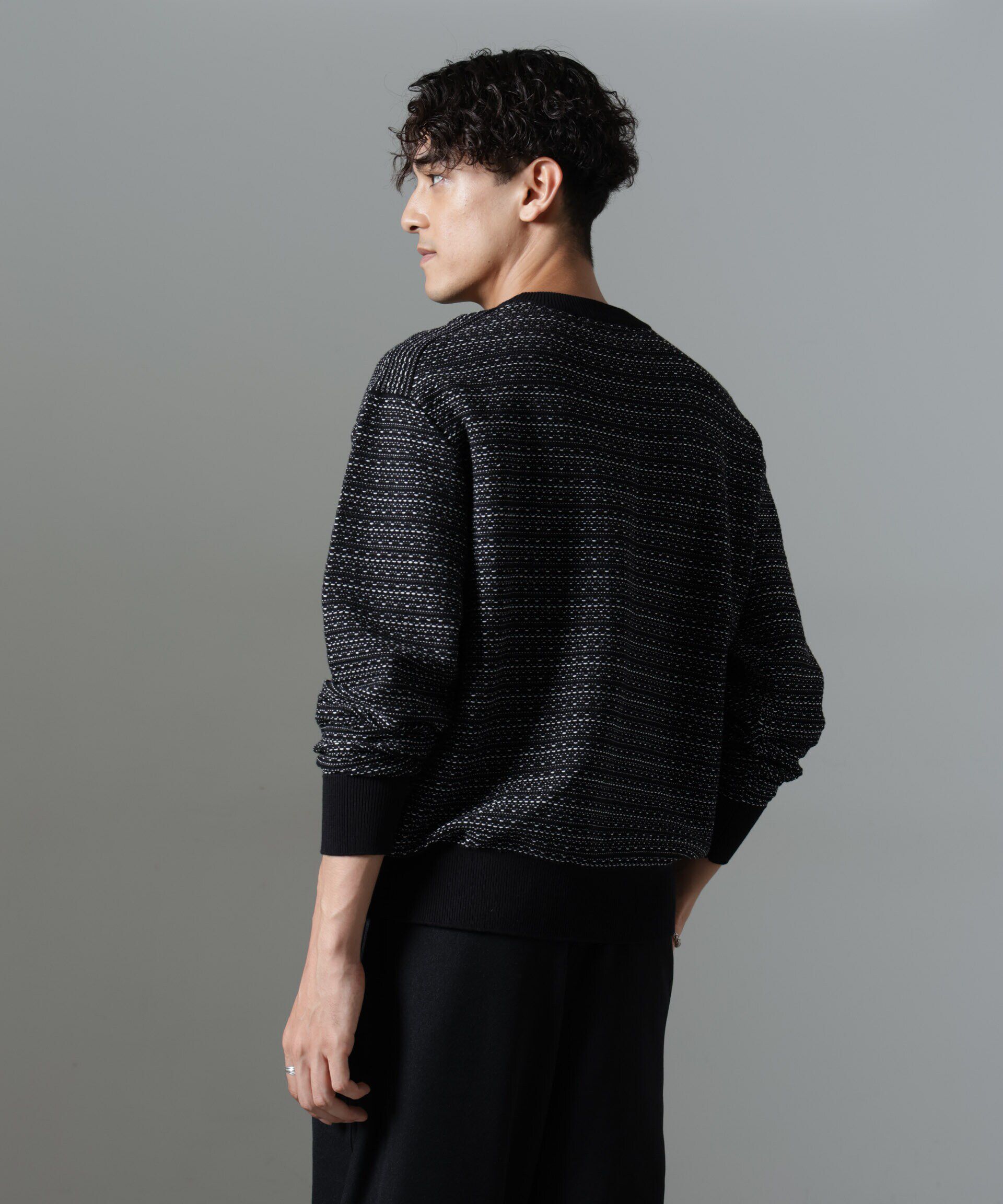 nano･universe「「NJ/CLUB」HOMESTOCK ジャガードニット」|ニット・セーター|