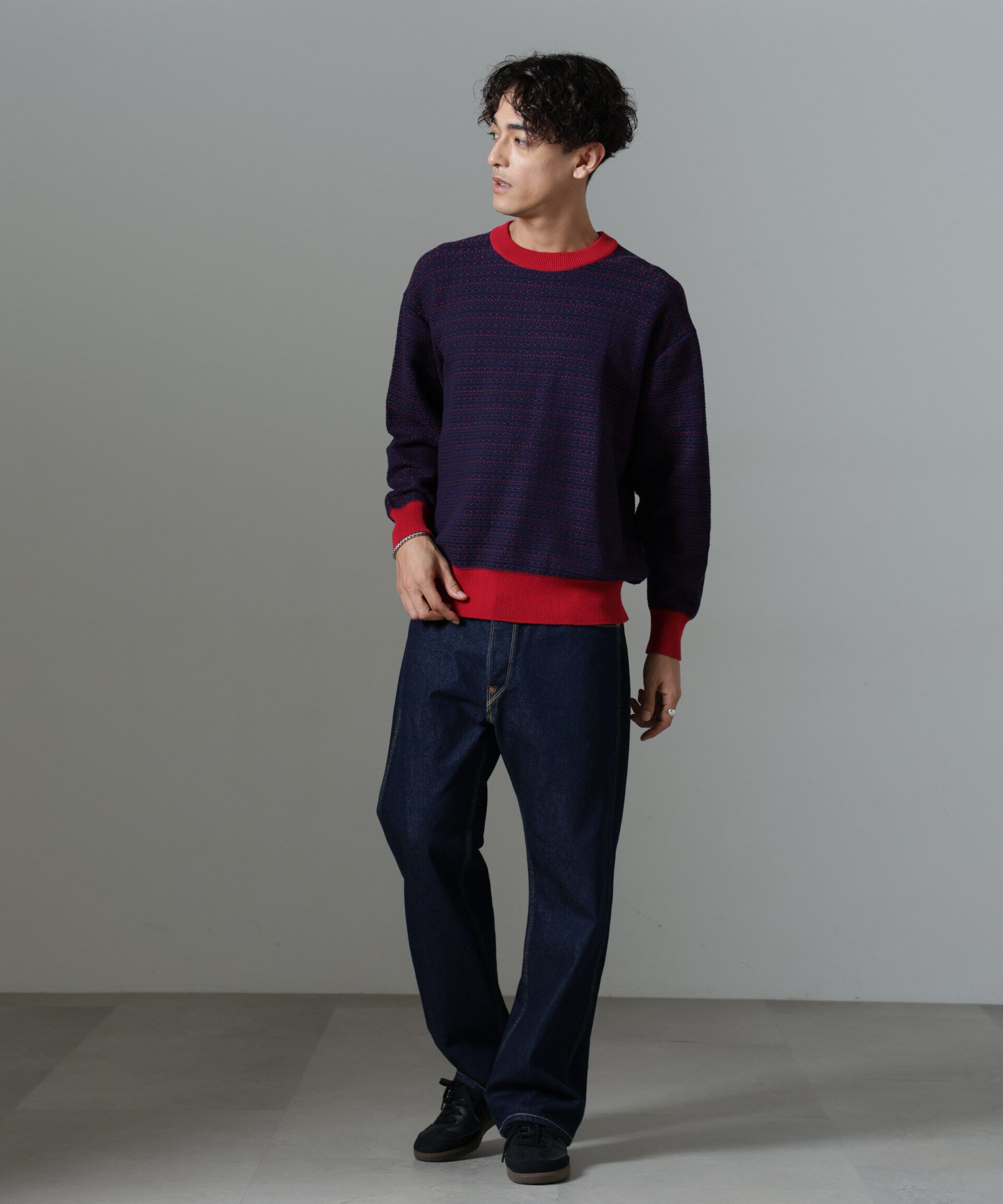 nano･universe「「NJ/CLUB」HOMESTOCK ジャガードニット」|ニット・セーター|