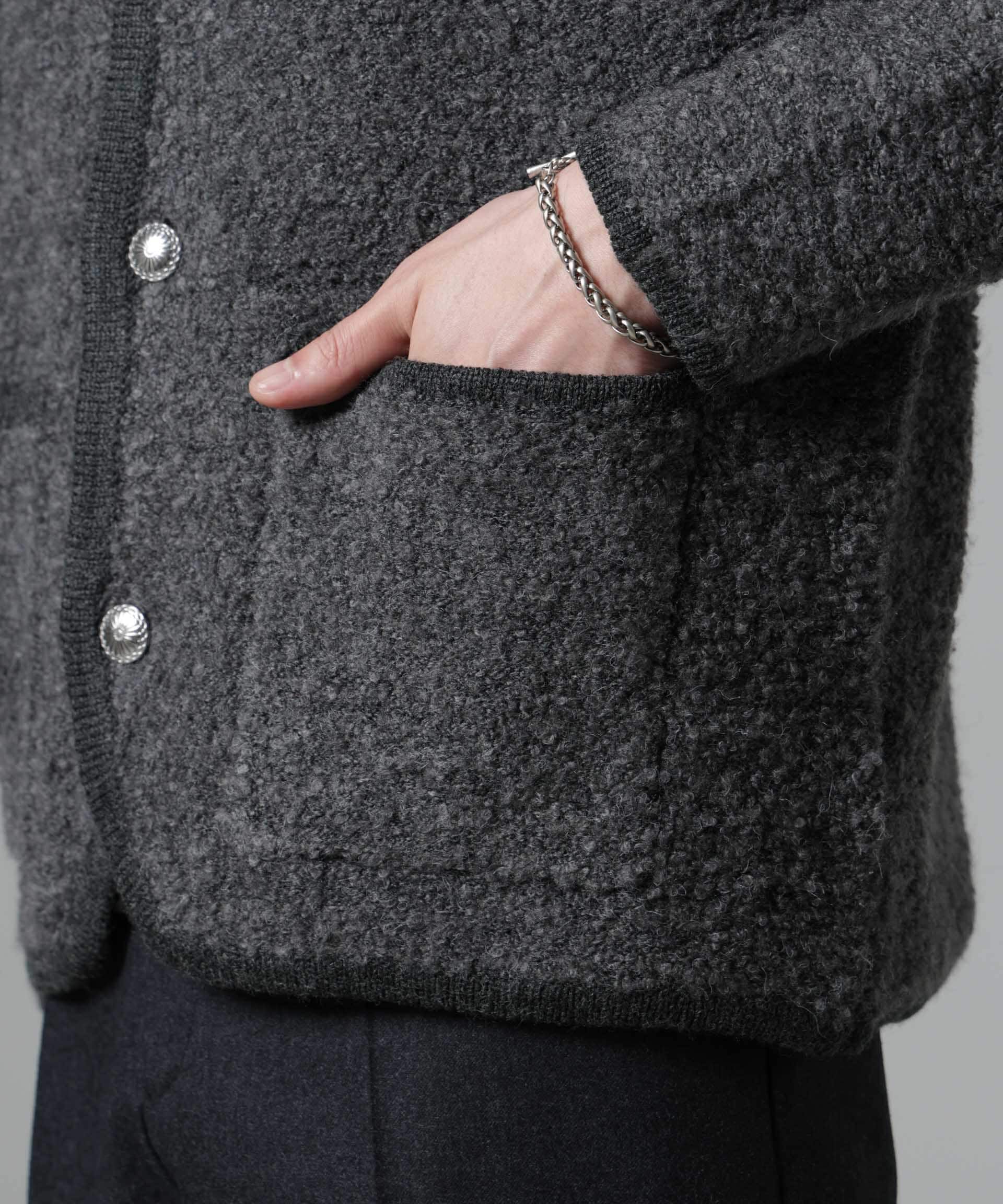 nano･universe「チロリアンニットジャケット」|ブルゾン・スタジャン|