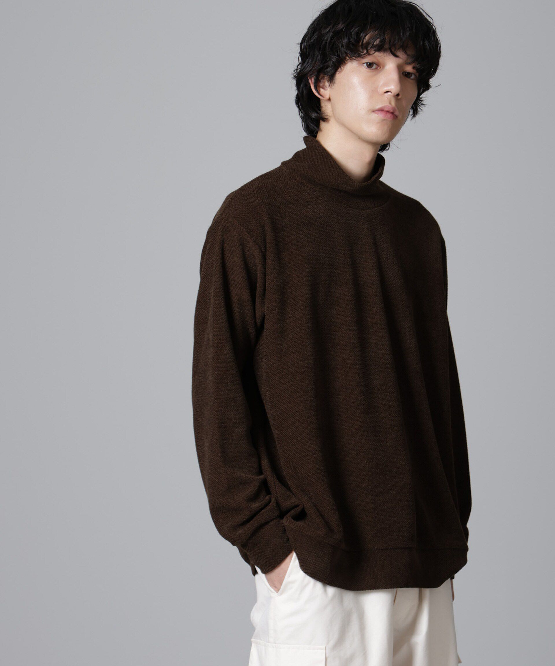 nano･universe「モールライクハイネックプルオーバー 長袖」|Tシャツ・カットソー|