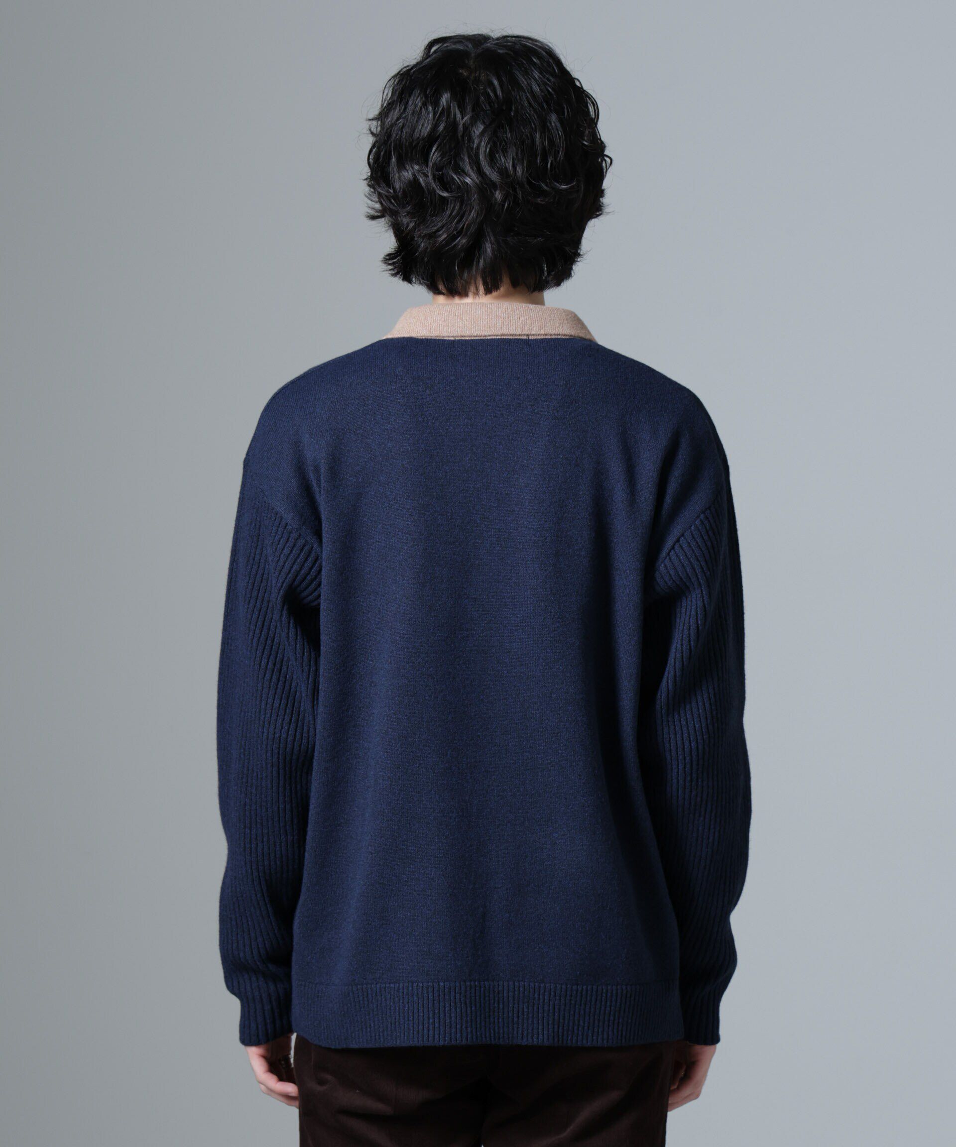 nano･universe「WEB限定/バイカラースキッパーニット」|ニット・セーター|