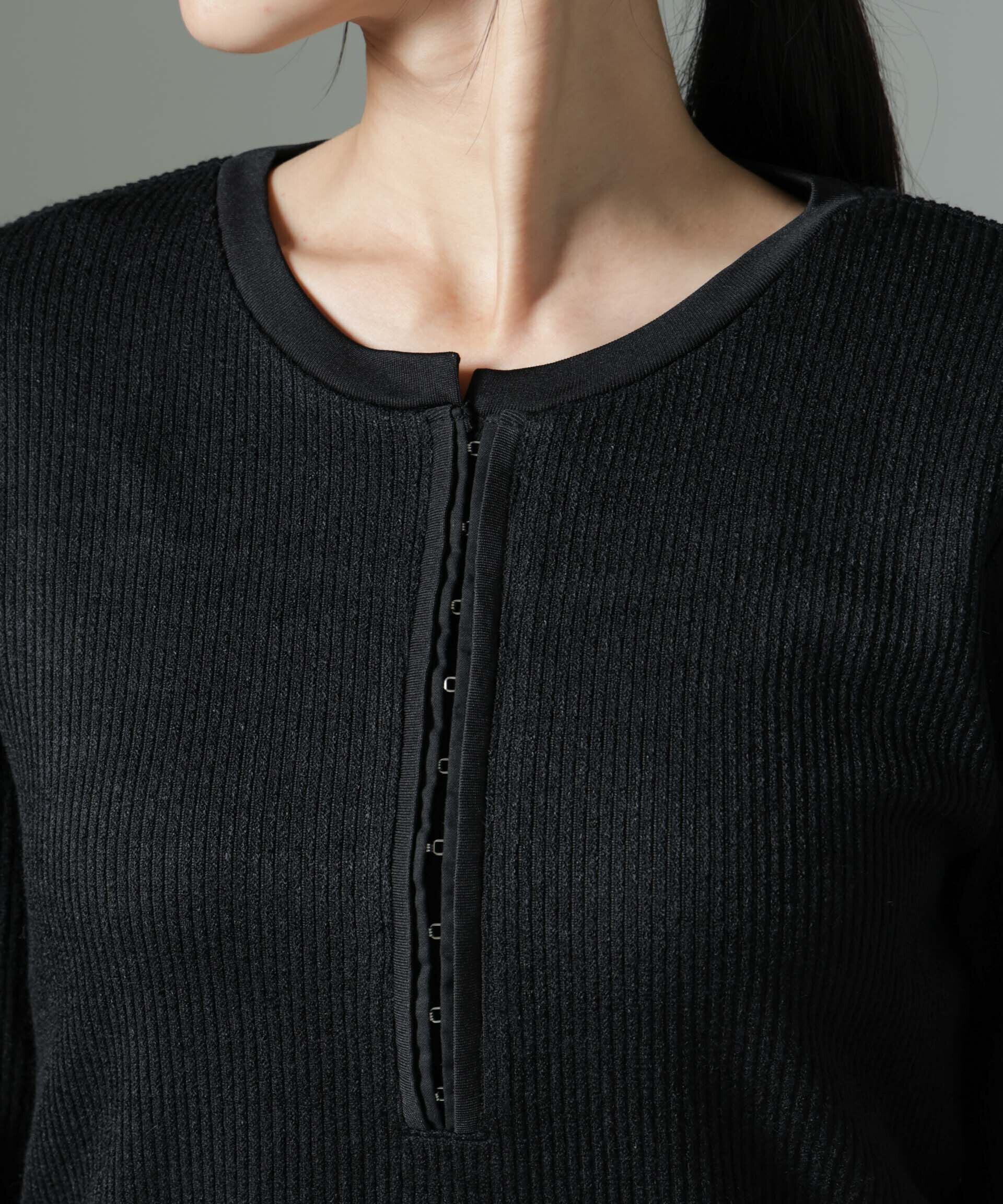 nano･universe「ホックヘンリーネックベルスリーブリブトップス」|Tシャツ・カットソー|