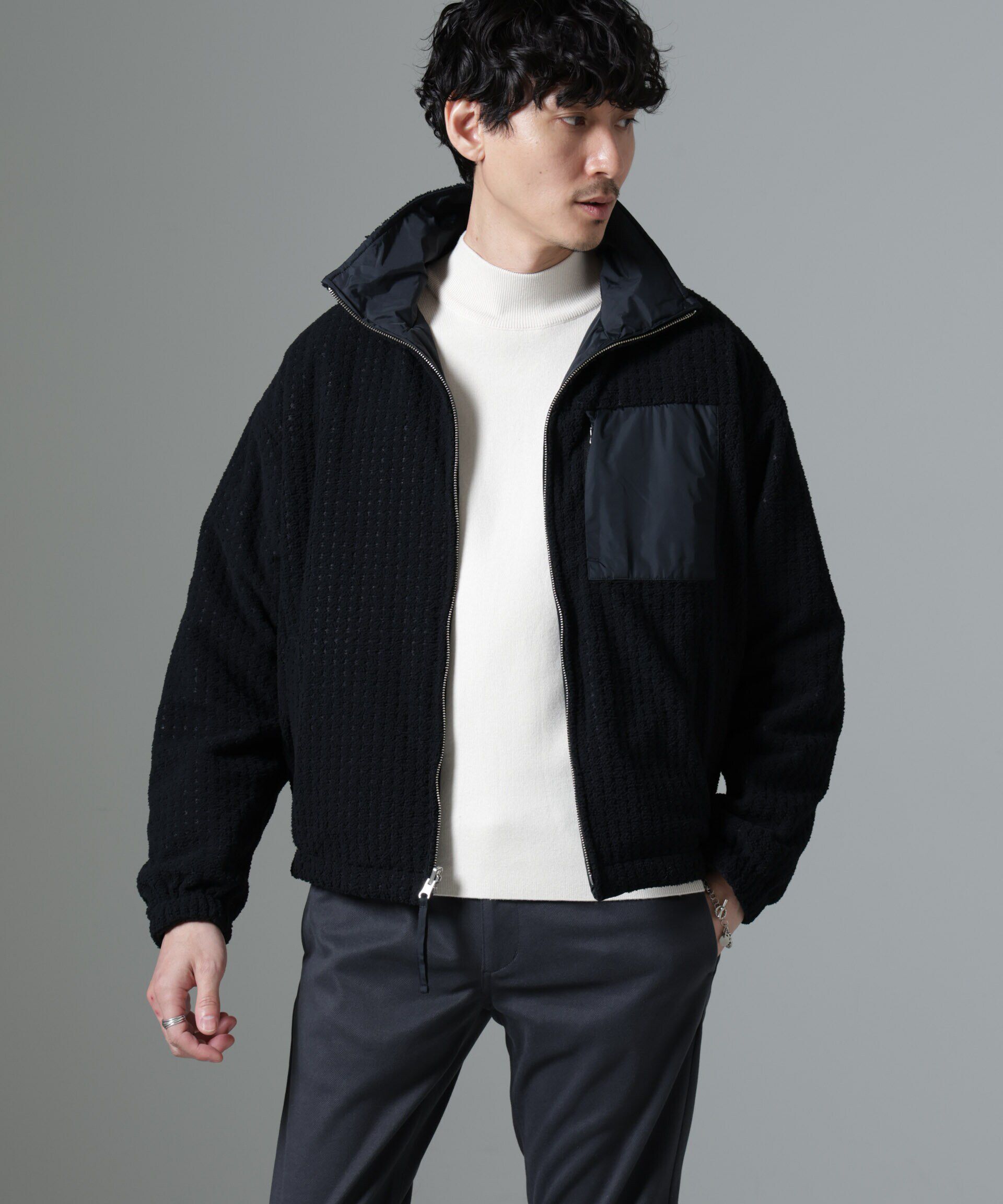 nano･universe「｢MC｣coveross(R)TECH WARM リバーシブル スタンドブルゾン」|ブルゾン・スタジャン|