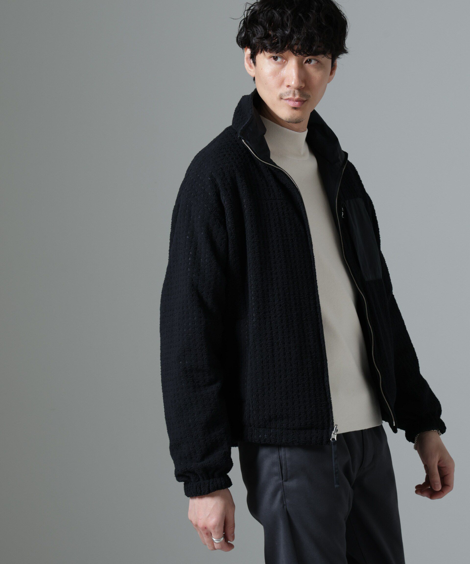 nano･universe「｢MC｣coveross(R)TECH WARM リバーシブル スタンドブルゾン」|ブルゾン・スタジャン|