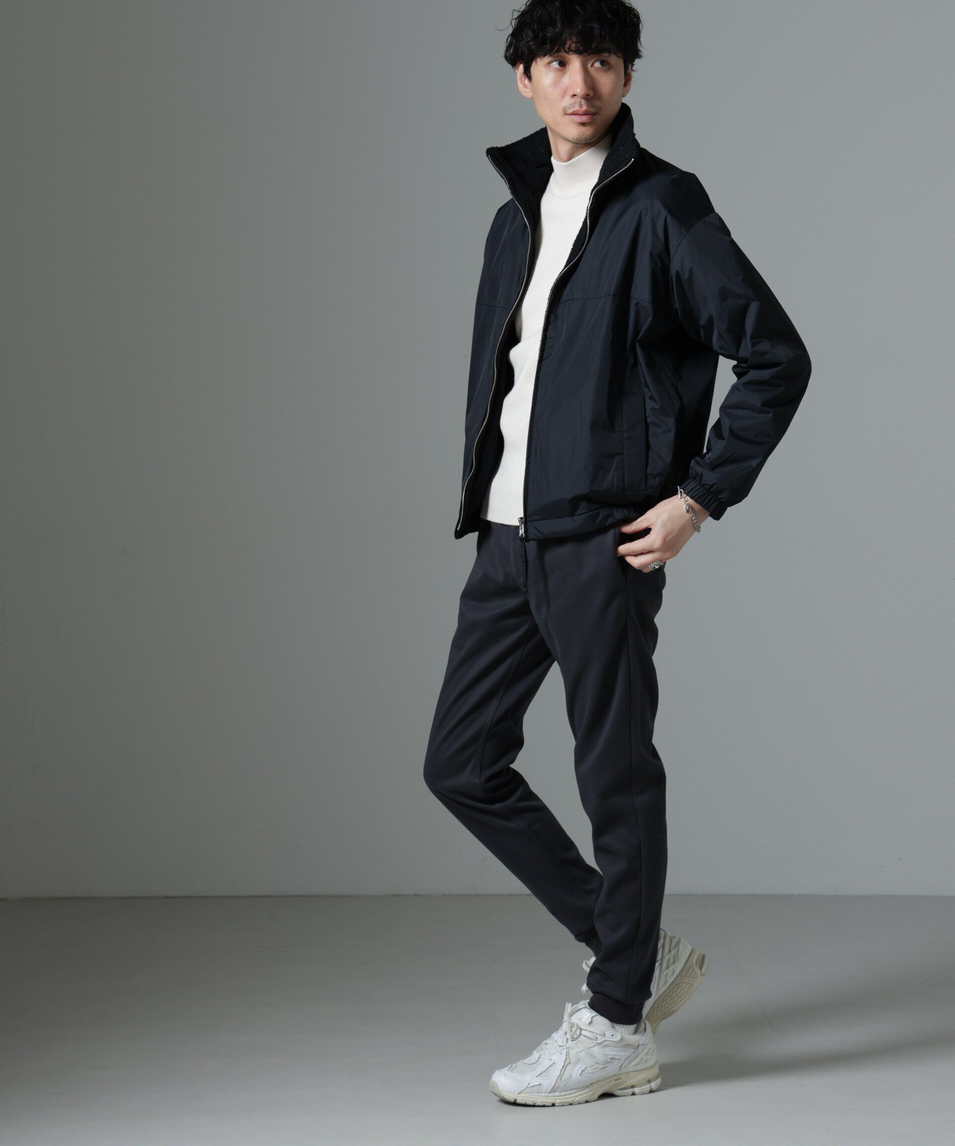 nano･universe「｢MC｣coveross(R)TECH WARM リバーシブル スタンドブルゾン」|ブルゾン・スタジャン|