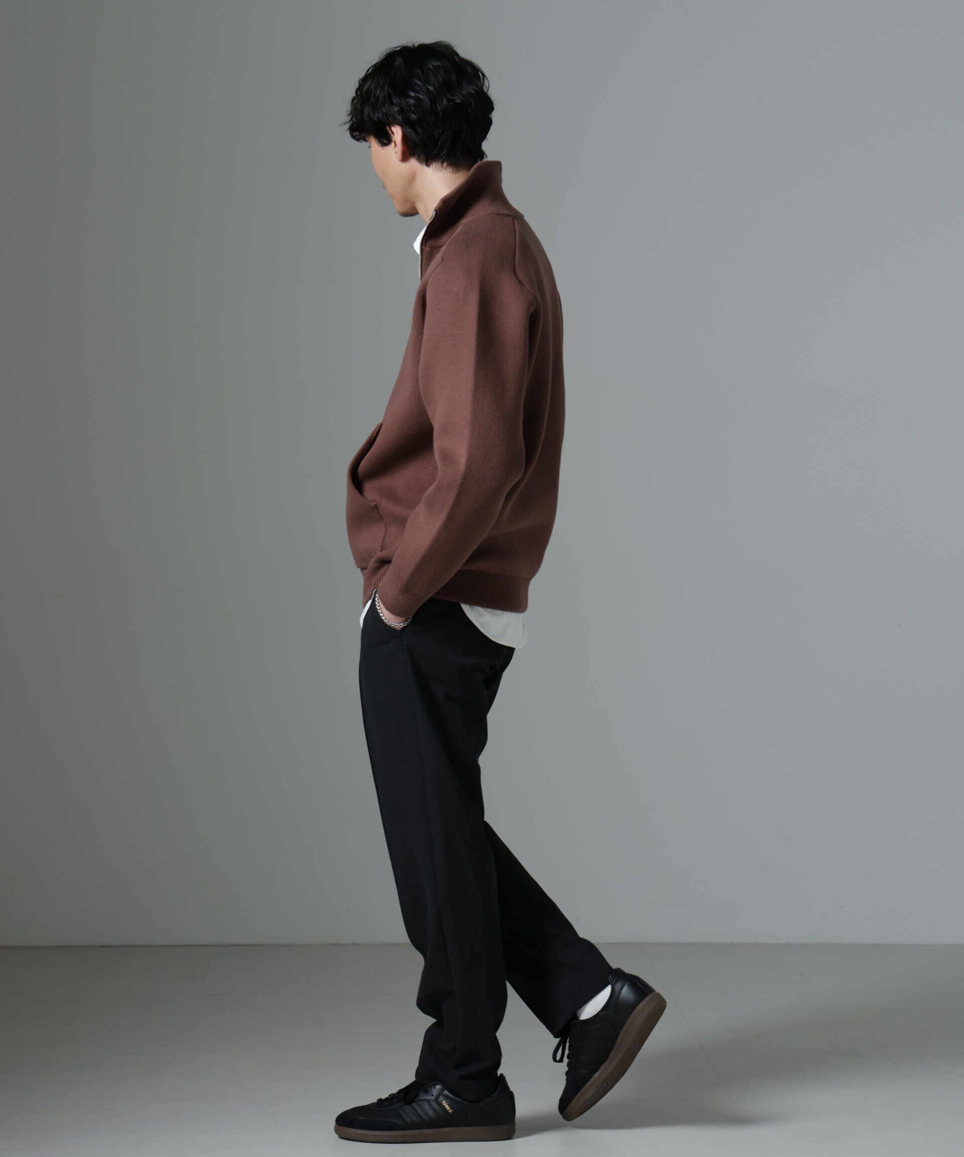 nano･universe「サイドリブストレッチイージーパンツ」|チノ|