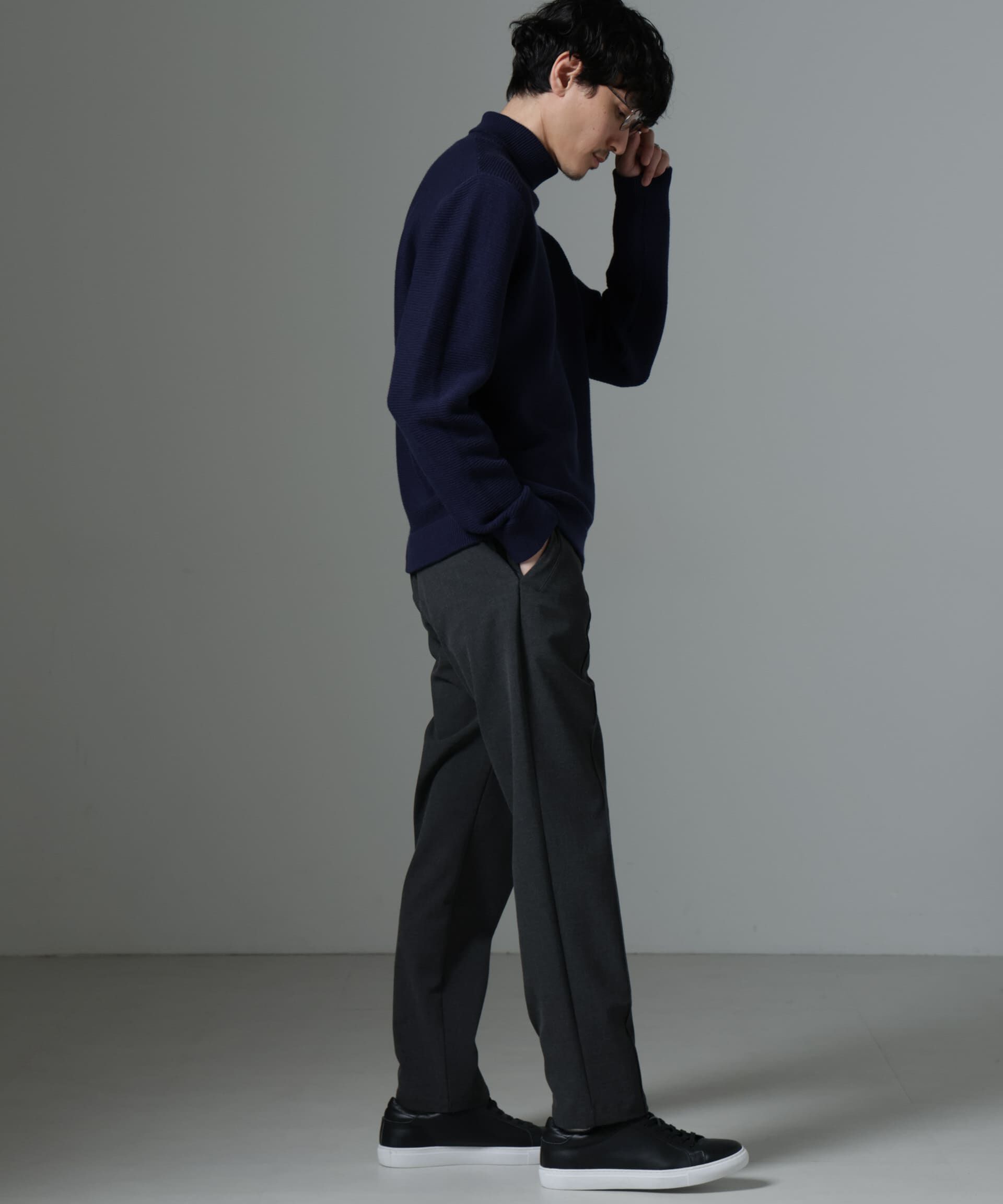 nano･universe「サイドリブストレッチイージーパンツ」|チノ|