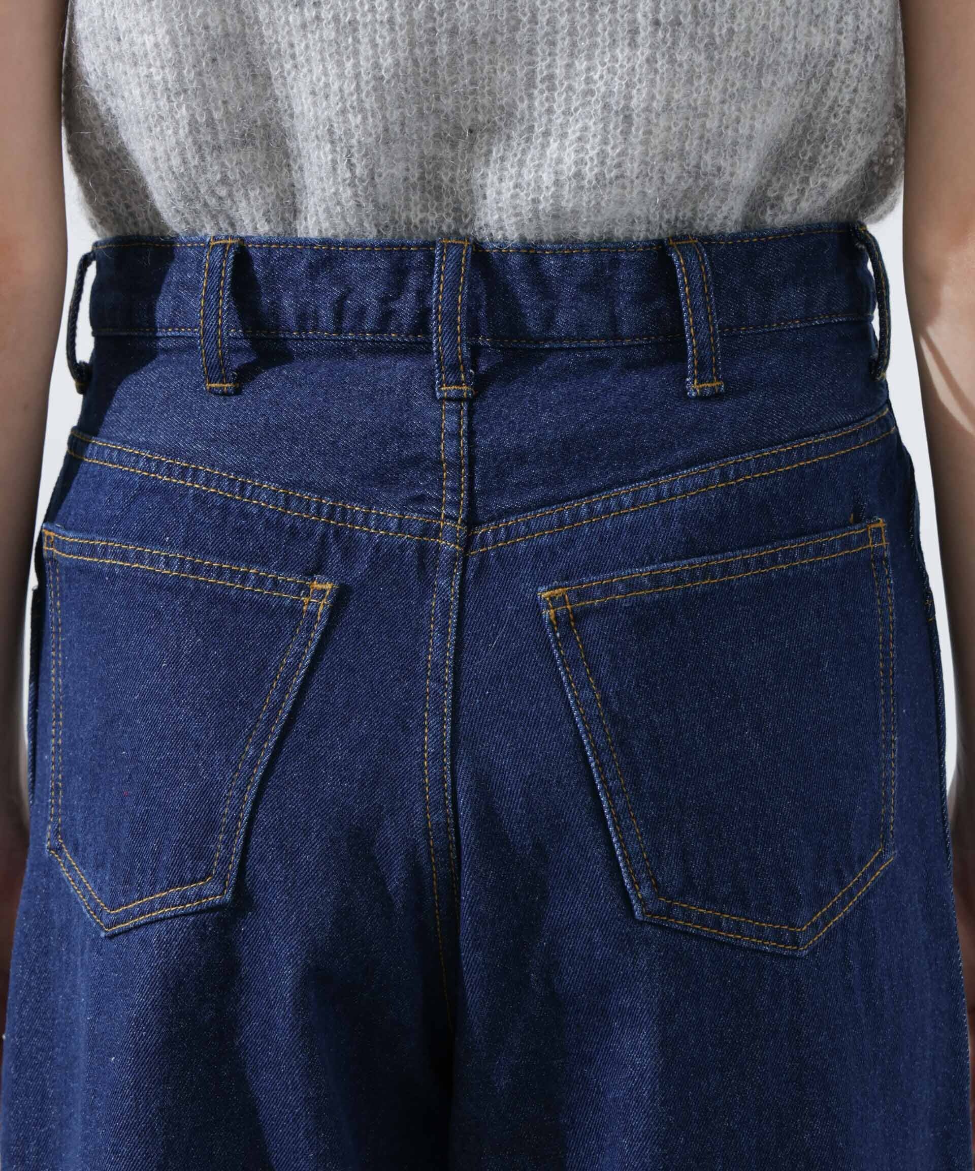 nano･universe「ワイドデニムパンツ（セットアップ可）」|チノ|