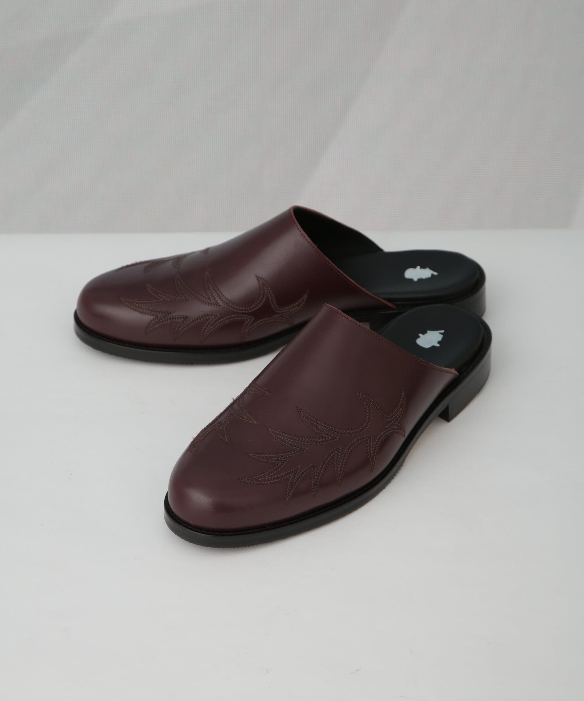 nano･universe「Tomo&Co/別注 WESTERN MULE」|ビジネス・ドレスシューズ|ブラウン