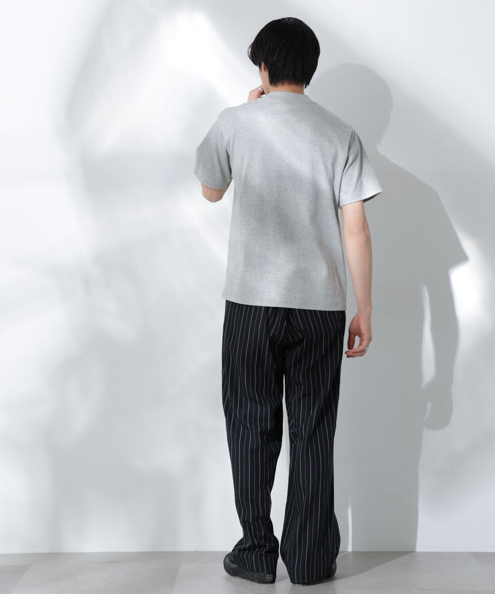 nano･universe「Anti Soaked(R)  汗染み防止 モックネックレギュラーシルエットTシャツ」|Tシャツ・カットソー|