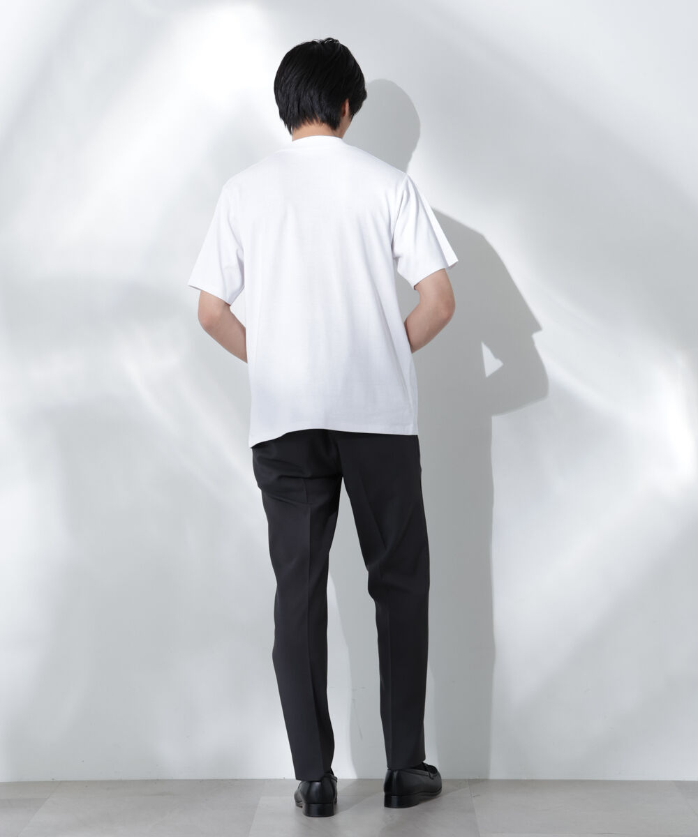 nano･universe「Anti Soaked(R)  汗染み防止 モックネックレギュラーシルエットTシャツ」|Tシャツ・カットソー|