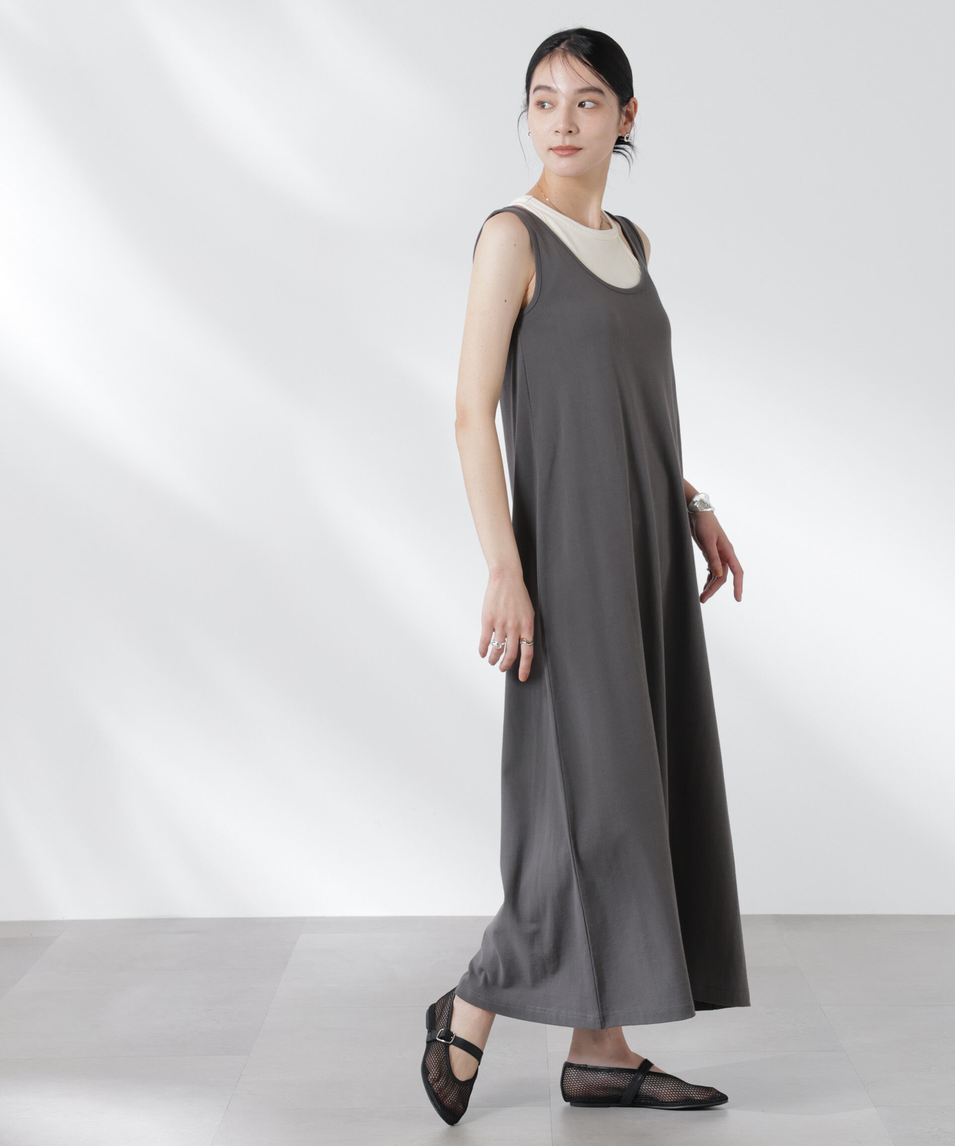 nano･universe「カップ付きアシメタンクレイヤードワンピース」|ワンピース|