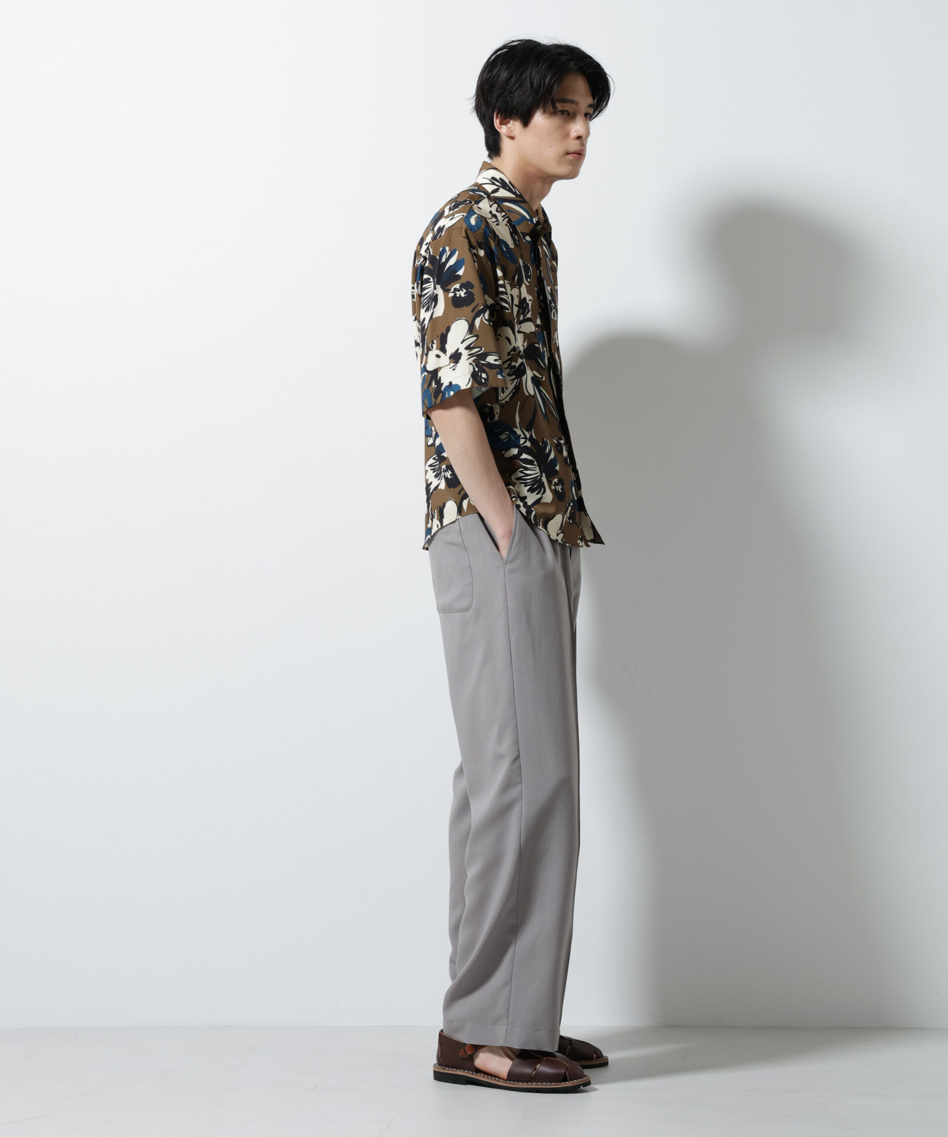 nano･universe「総柄プリントシャツ」|シャツ・ブラウス|