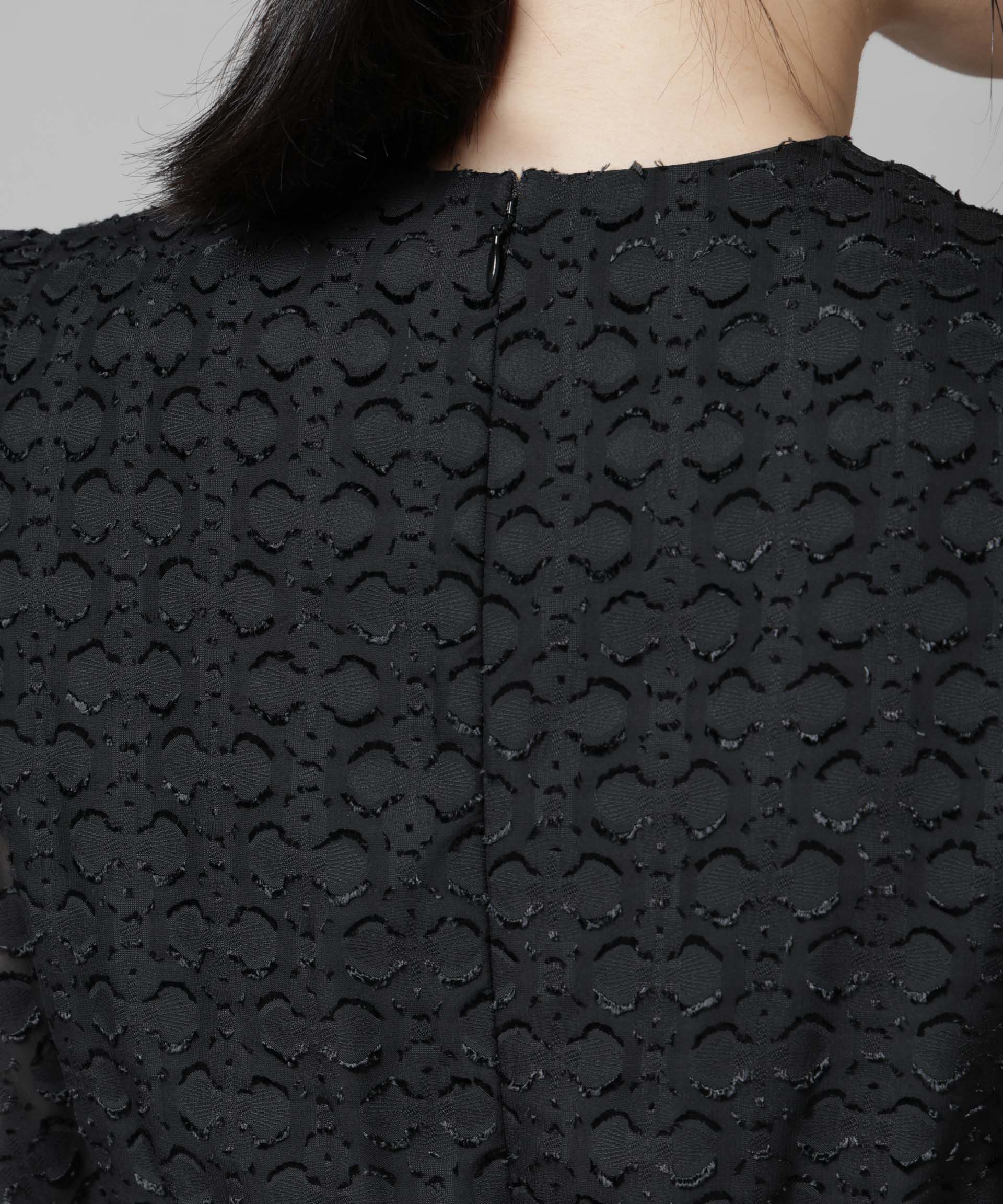 nano･universe「troisieme chaco/カットジャガードワンピース」|ワンピース|