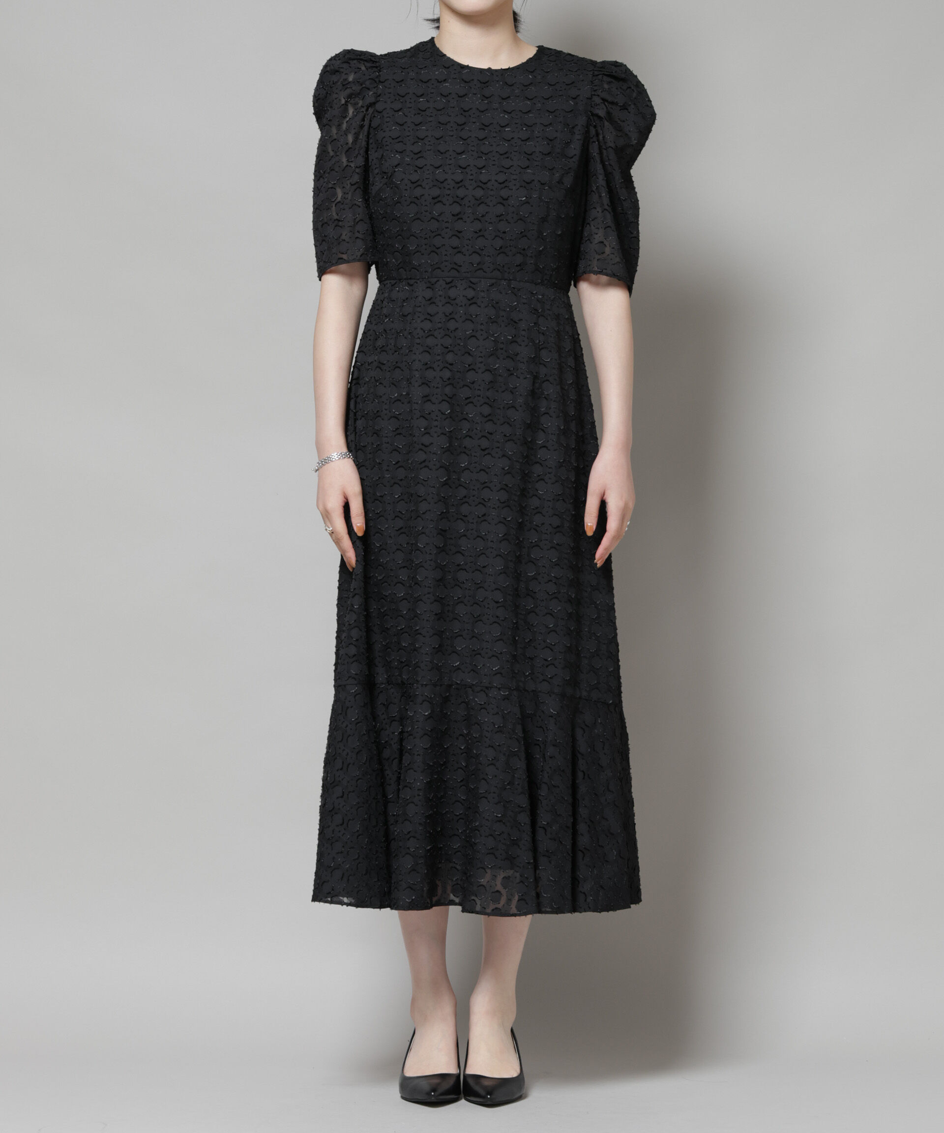 nano･universe「troisieme chaco/カットジャガードワンピース」|ワンピース|