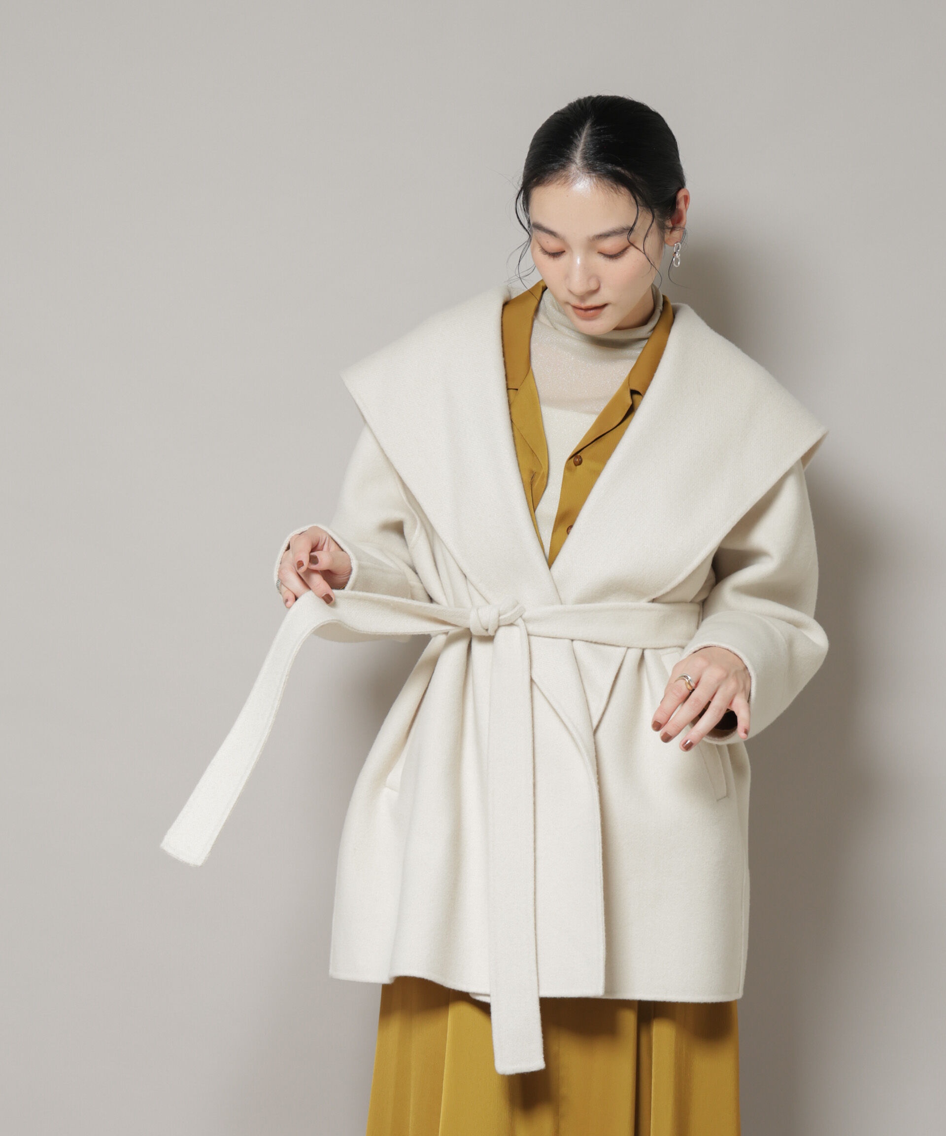 nano･universe「SUPER110blend リバーショールミディコート」|その他|