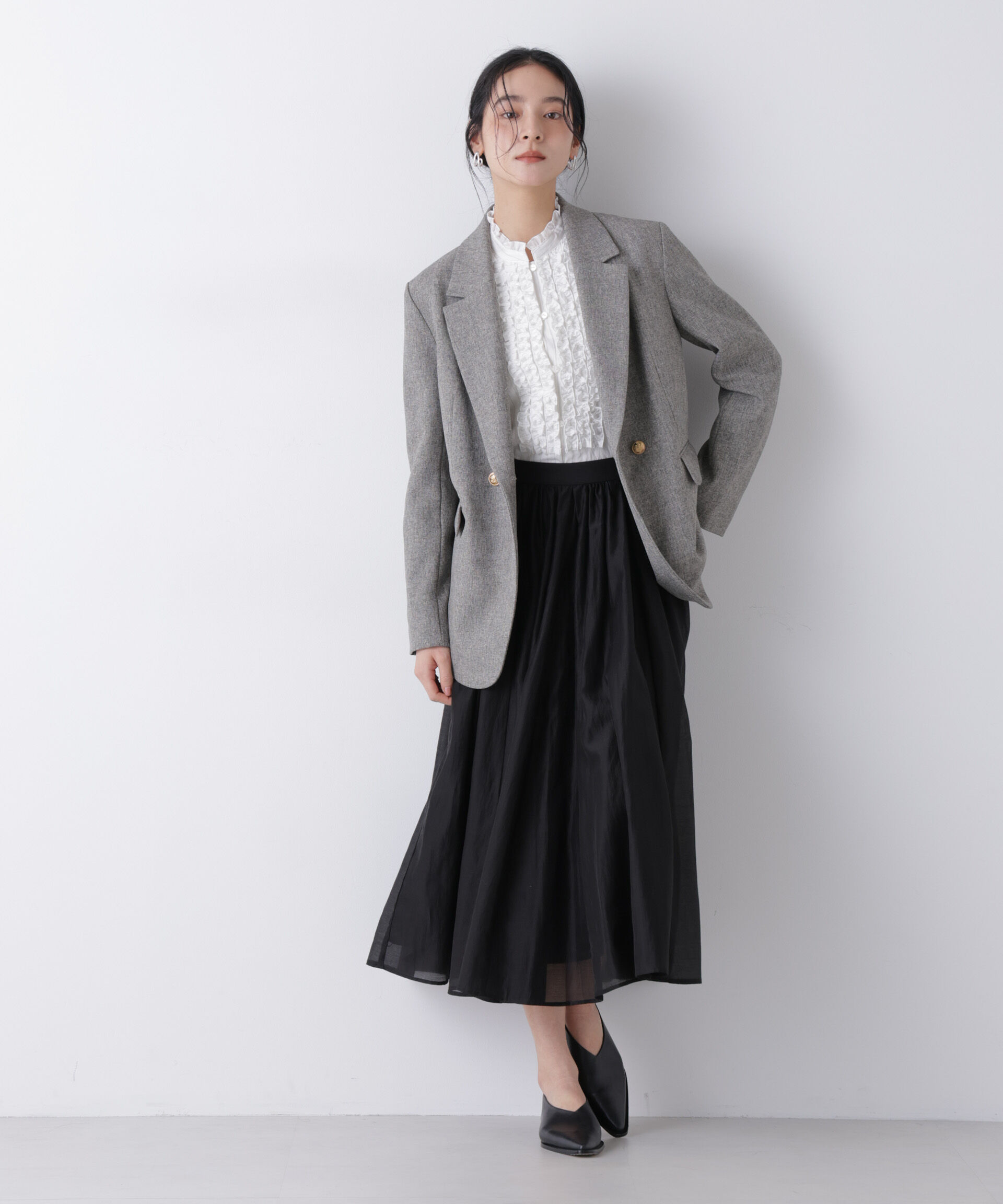 nano･universe「ツイーディーカルゼテーラードダブルジャケット」|テーラードジャケット|