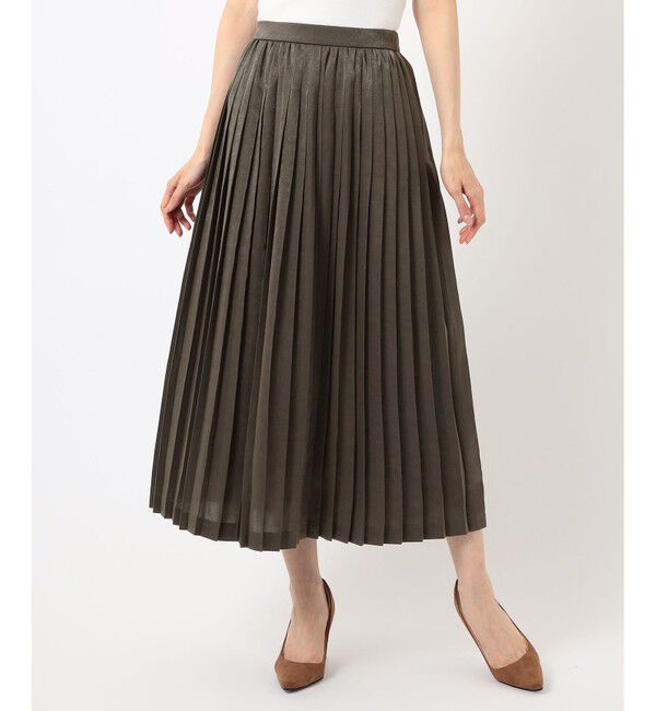 組曲「【洗える】サテンピーチプリーツスカート（KG26）」|スカート|