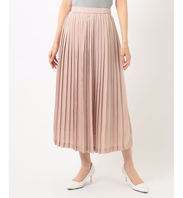 組曲「【洗える】サテンピーチプリーツスカート（KG26）」|スカート|