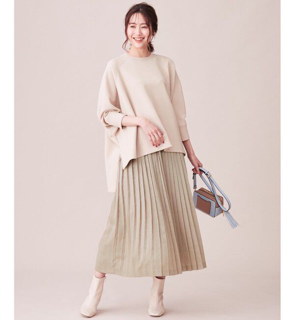 組曲「【洗える】サテンピーチプリーツスカート（KG26）」|スカート|