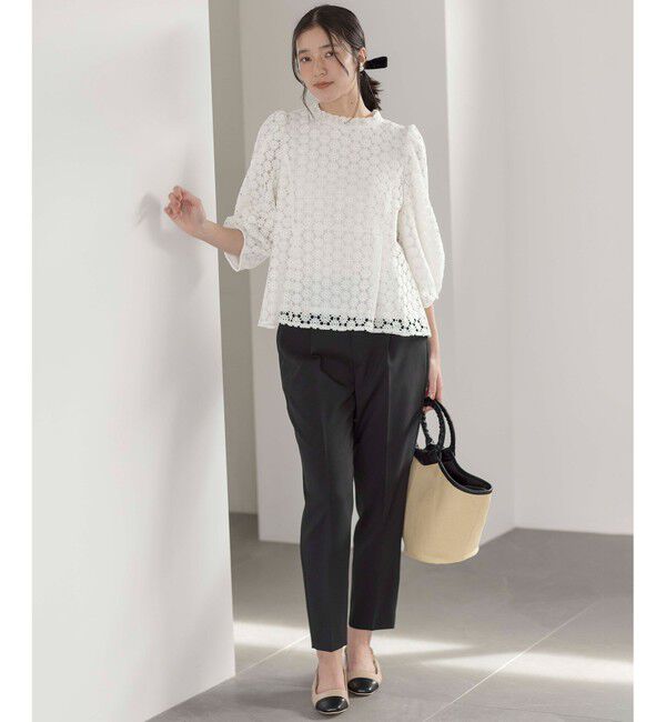 組曲「【WEB限定】フラワーレース ペプラムトップス」|Tシャツ・カットソー|