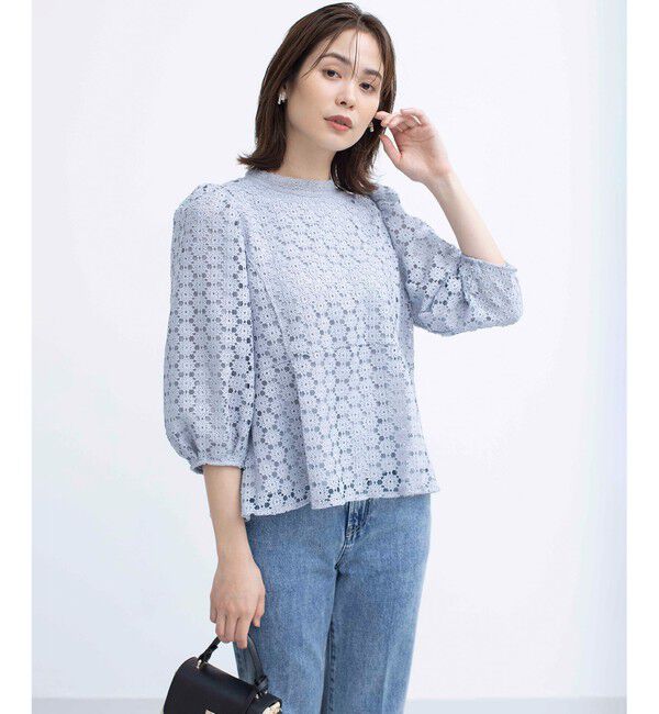 組曲「【WEB限定】フラワーレース ペプラムトップス」|Tシャツ・カットソー|